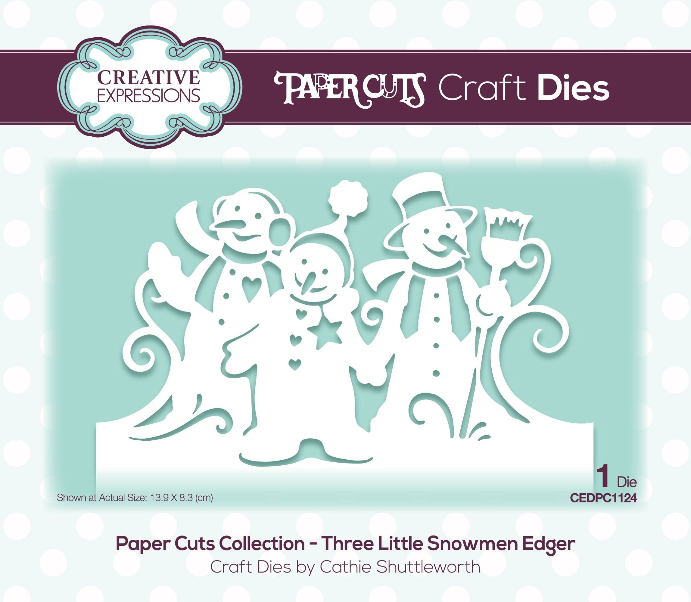 Paper Cuts Edger Three Little Snowmen Craft Die