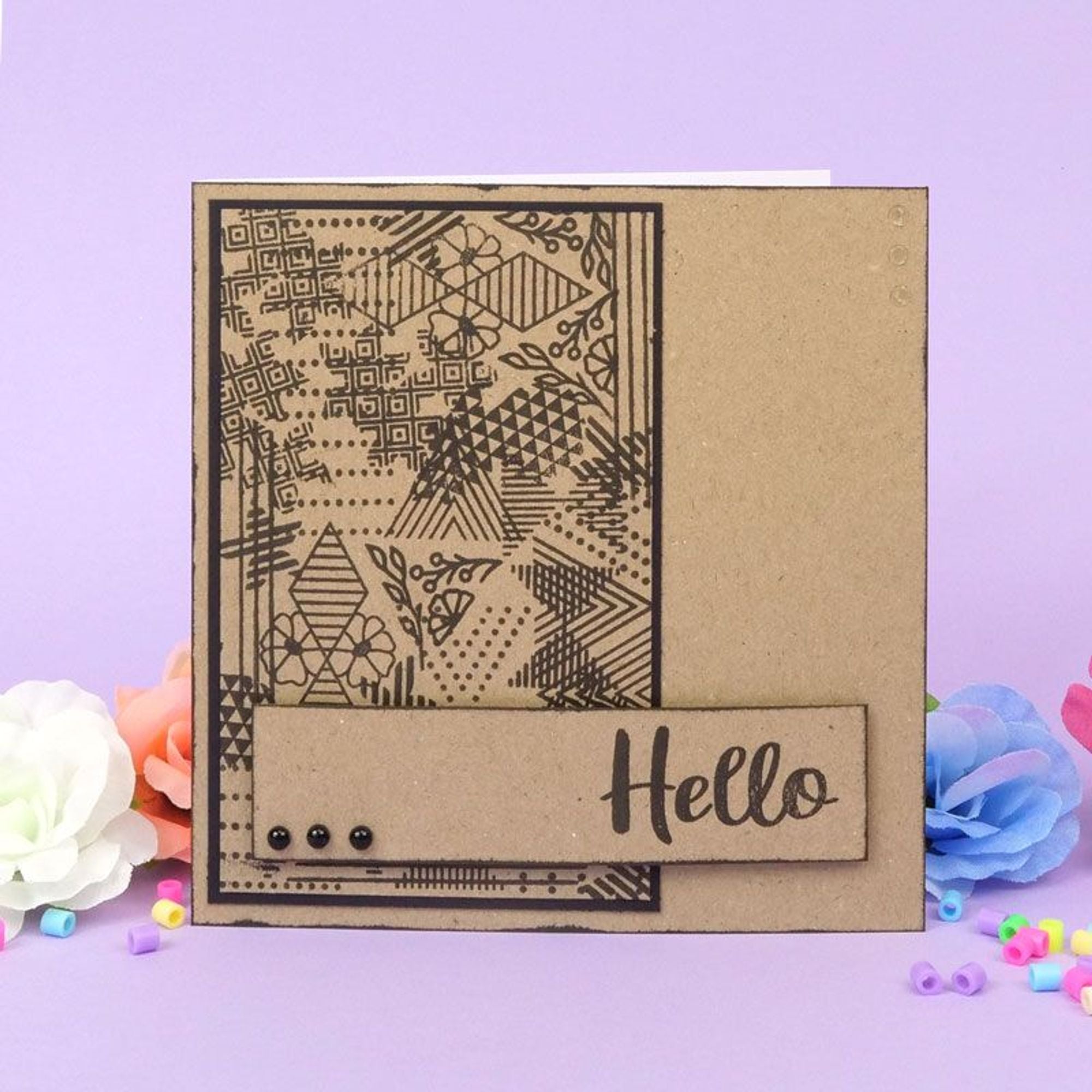 For the Love of Stamps - Pretty Pattern Panels A6 Stamp Set
