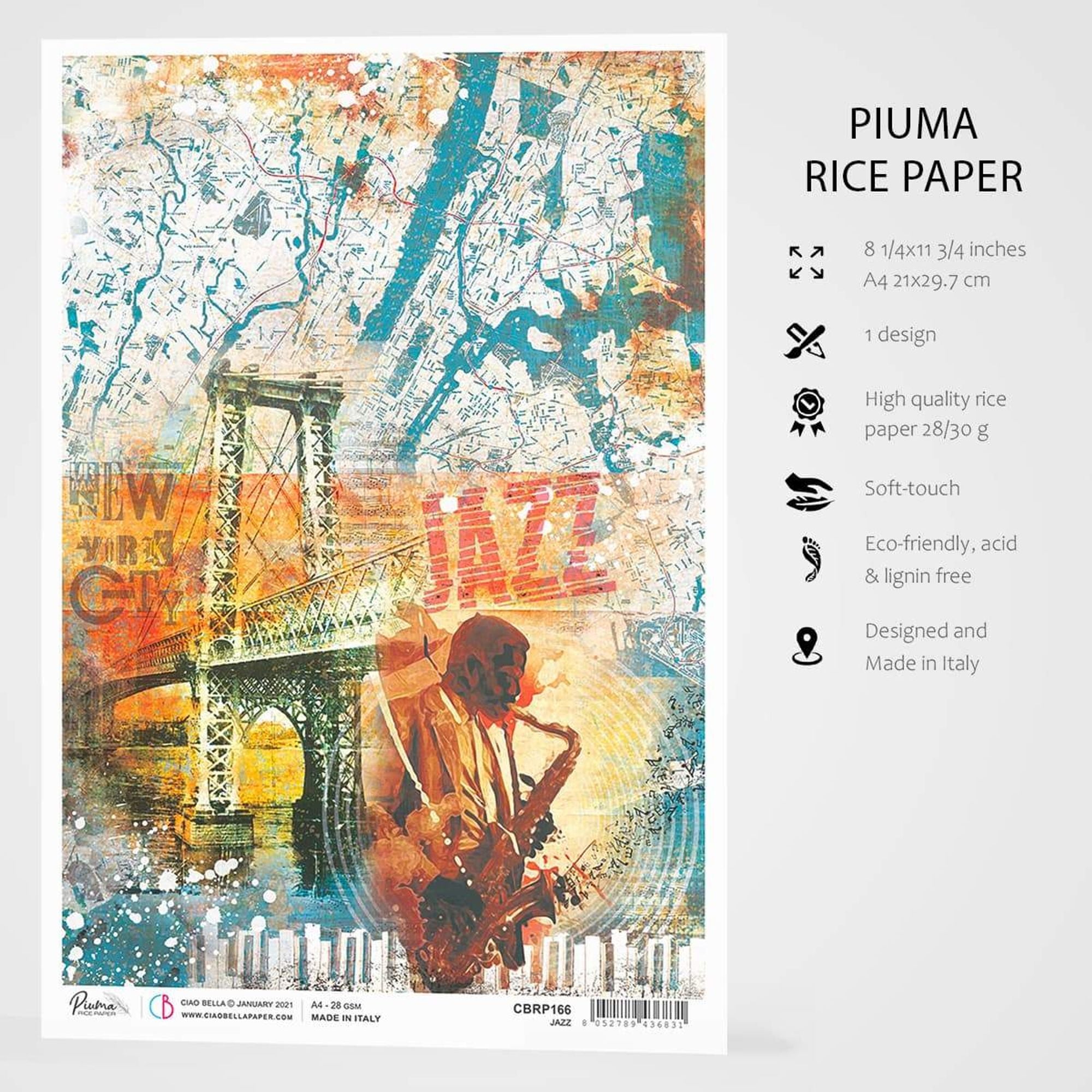 Ciao Bella Rice Paper A4 Jazz