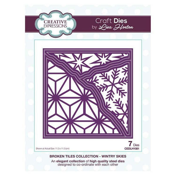 Creative Expressions Broken Tiles Collection Wintry Skies Craft Die