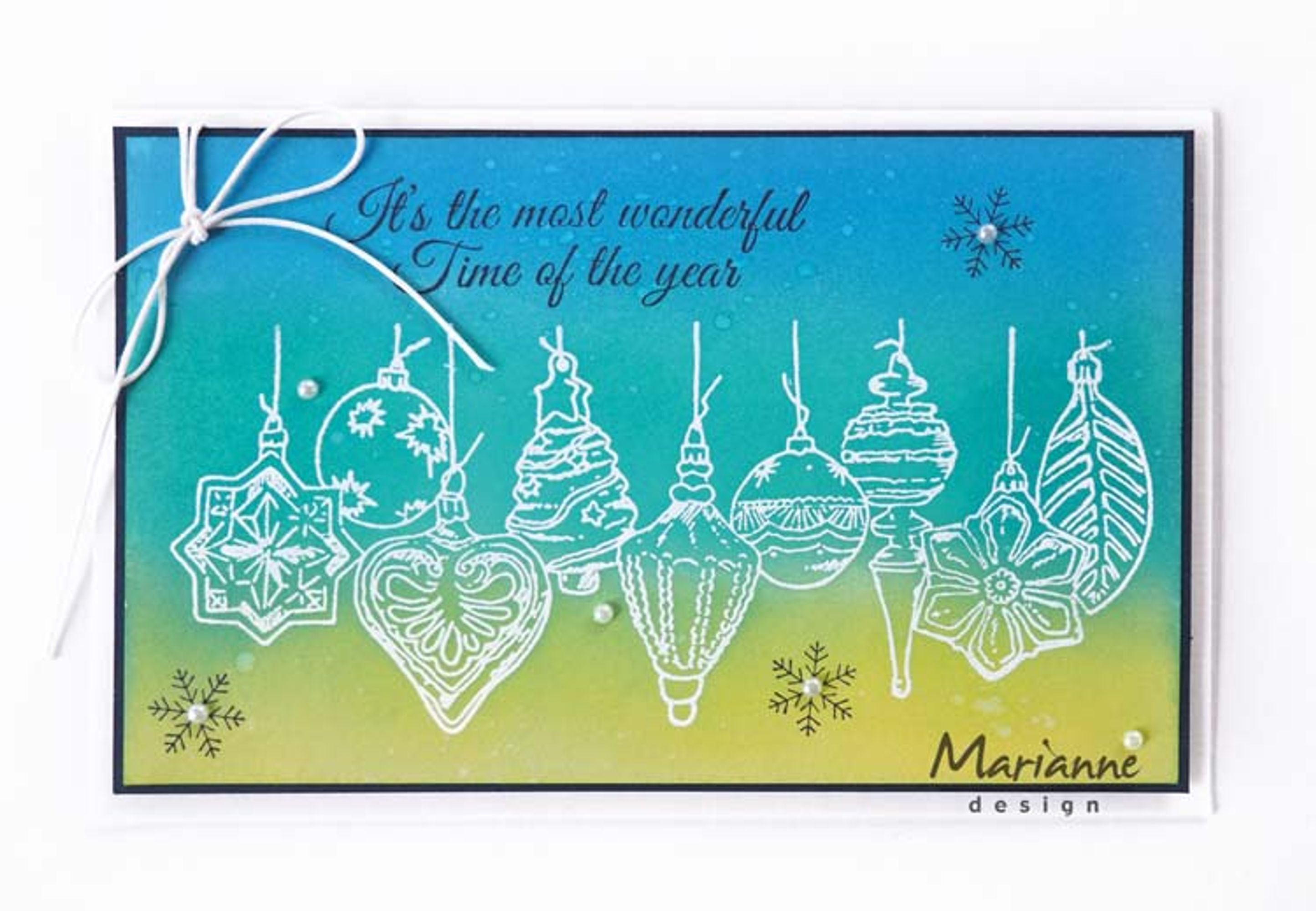 Marianne Design Stamps Tiny's Border Christmas Baubles