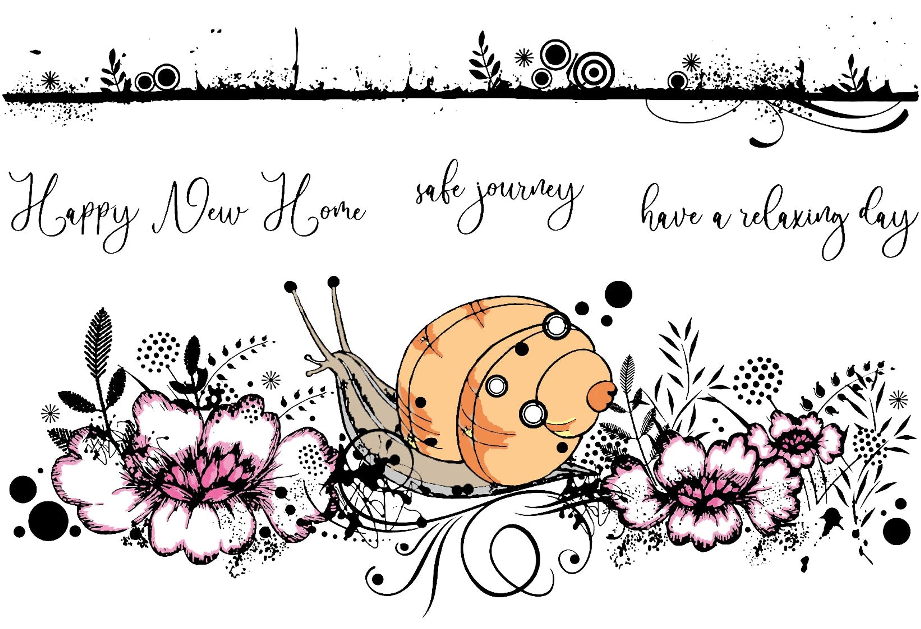Creative Expressions Designer Boutique Woodland Walk Collection Slow Jo Snail A6 Clear Stamp Set