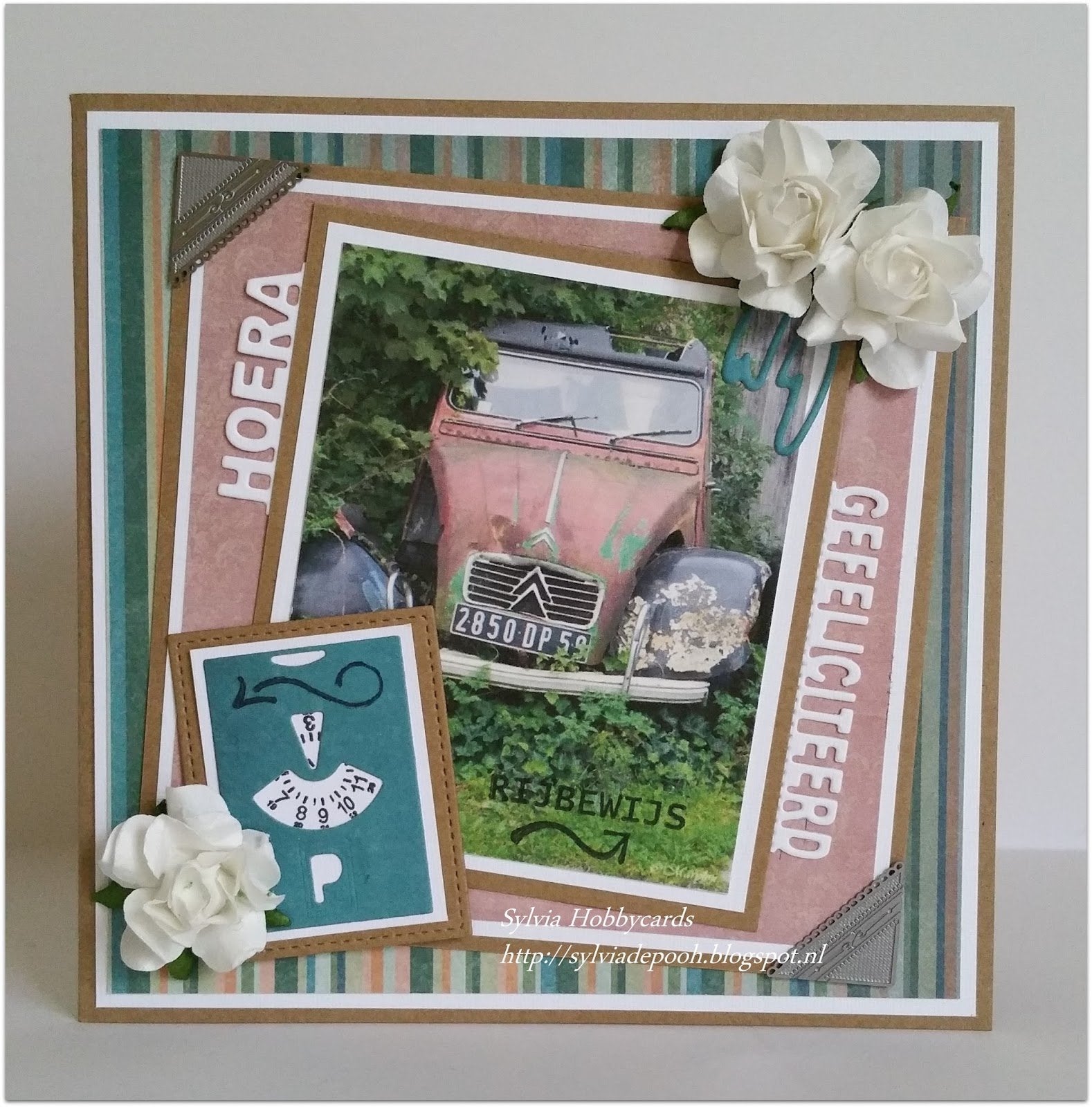 Cut & Deboss die /Clearstamp  - Parking card