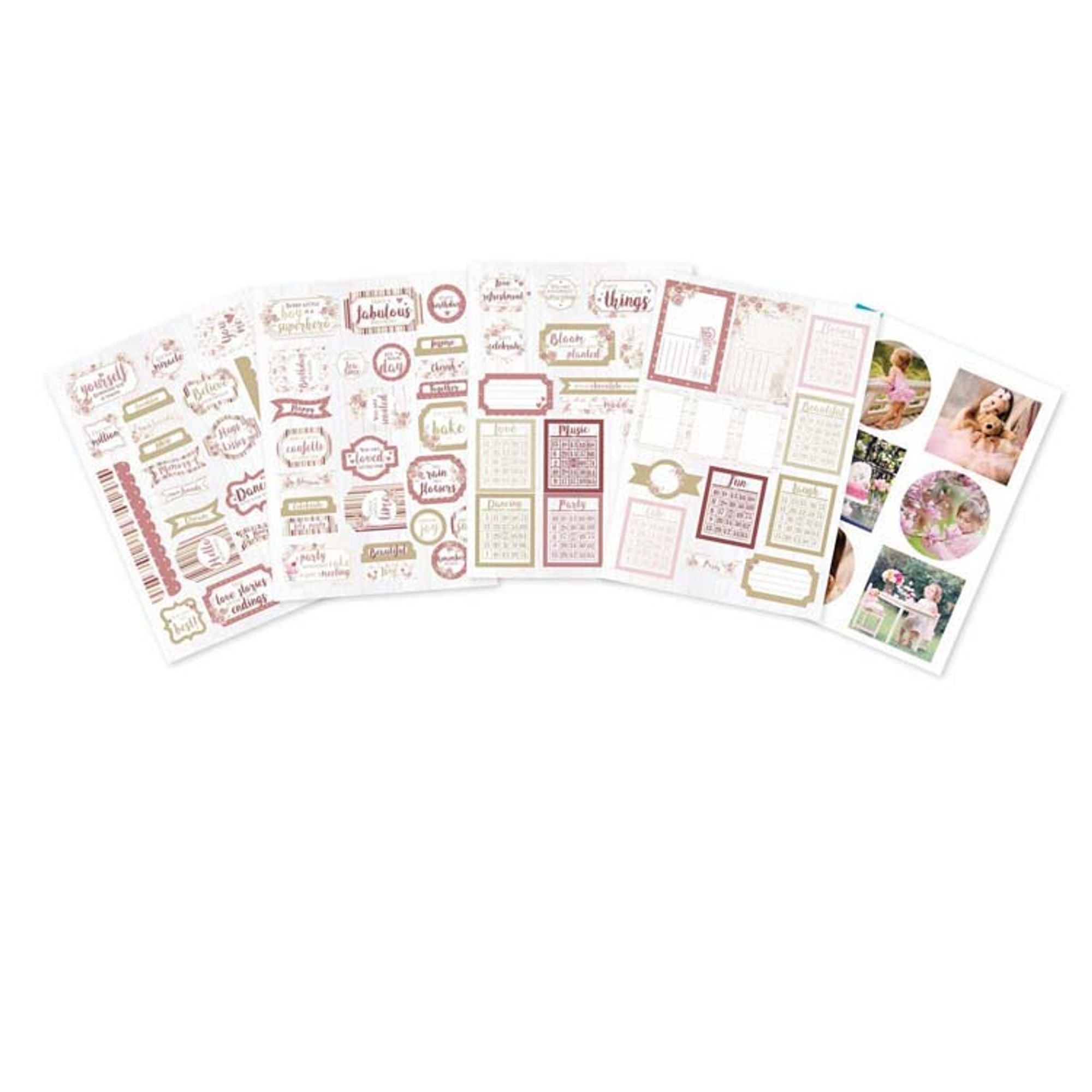 Joy! Crafts A4 Cutting Sheets Pink Petals (5 Sheets)