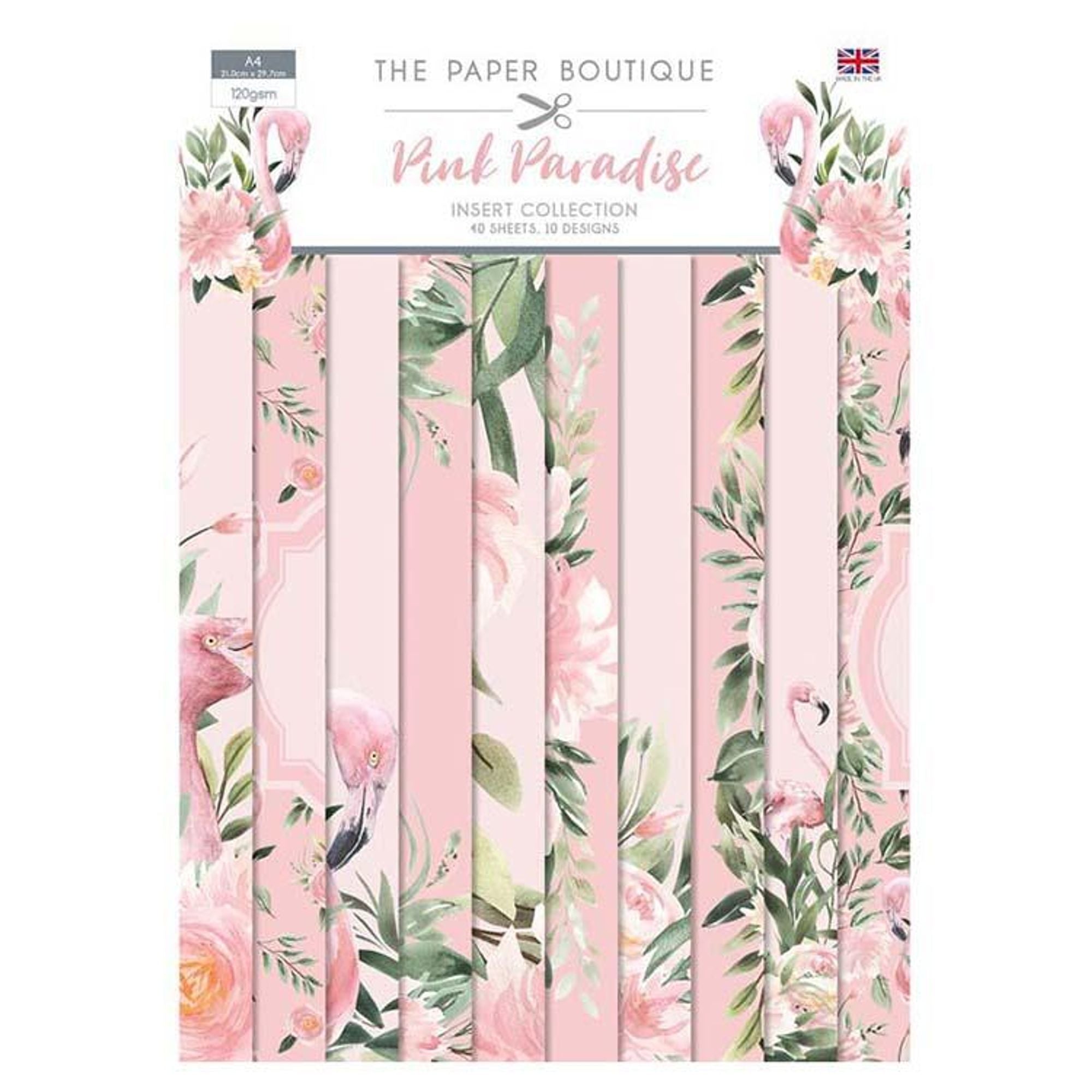 The Paper Boutique Pink Paradise Insert Collection A4 40 Sheets 10 Designs 120gsm
