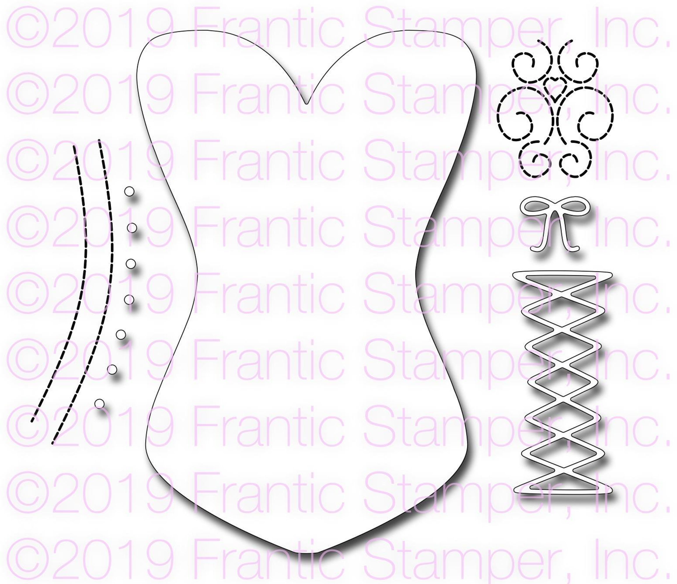 Frantic Stamper Precision Die - Corset