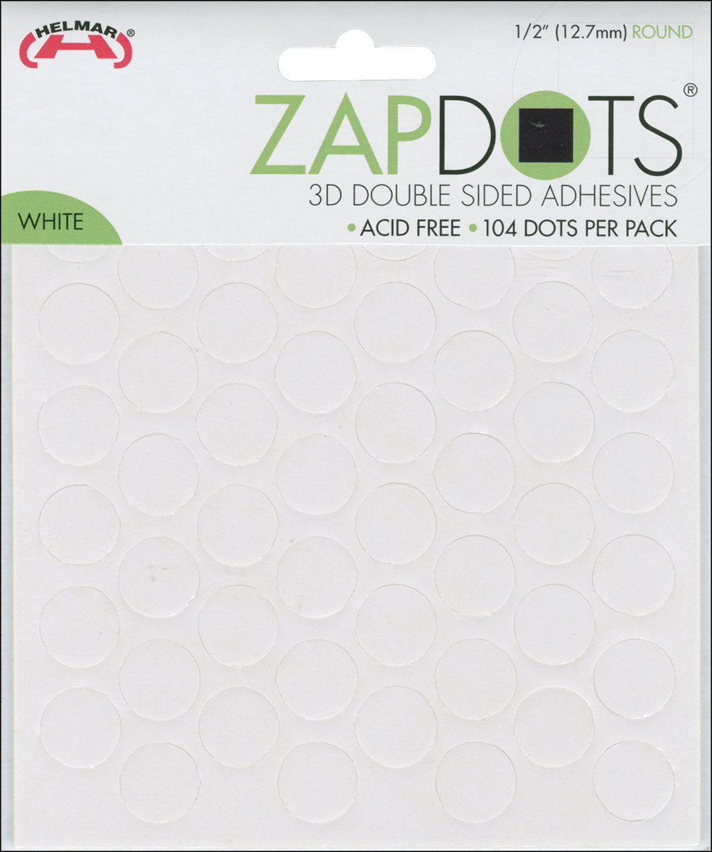 ZAPDOTS 3D DOUBLE SIDE FOAM ADHESIVBE DOTS 1/2 " 12.7 MM