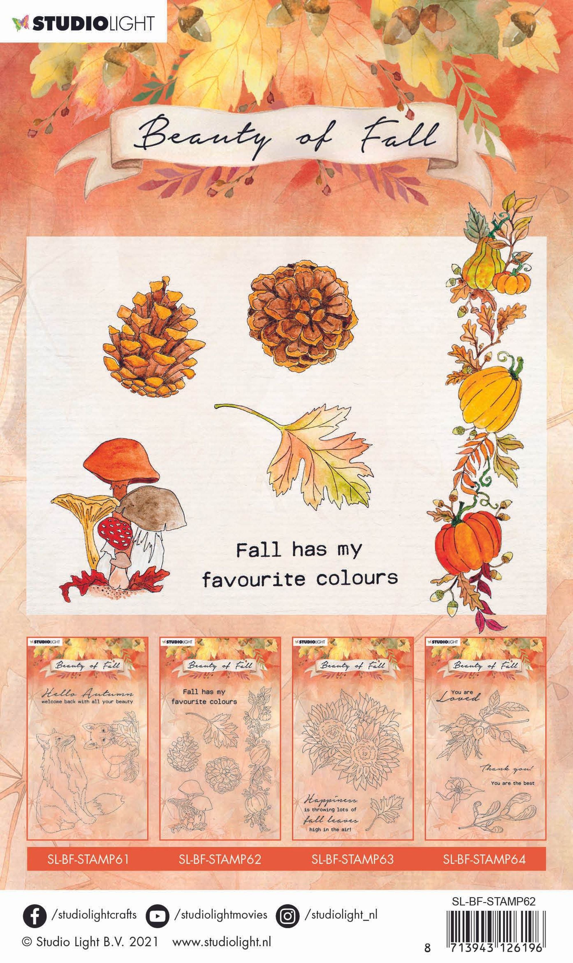 SL Clear Stamp Mushrooms & Pumpkins Beauty Of Fall 105x148mm nr.62