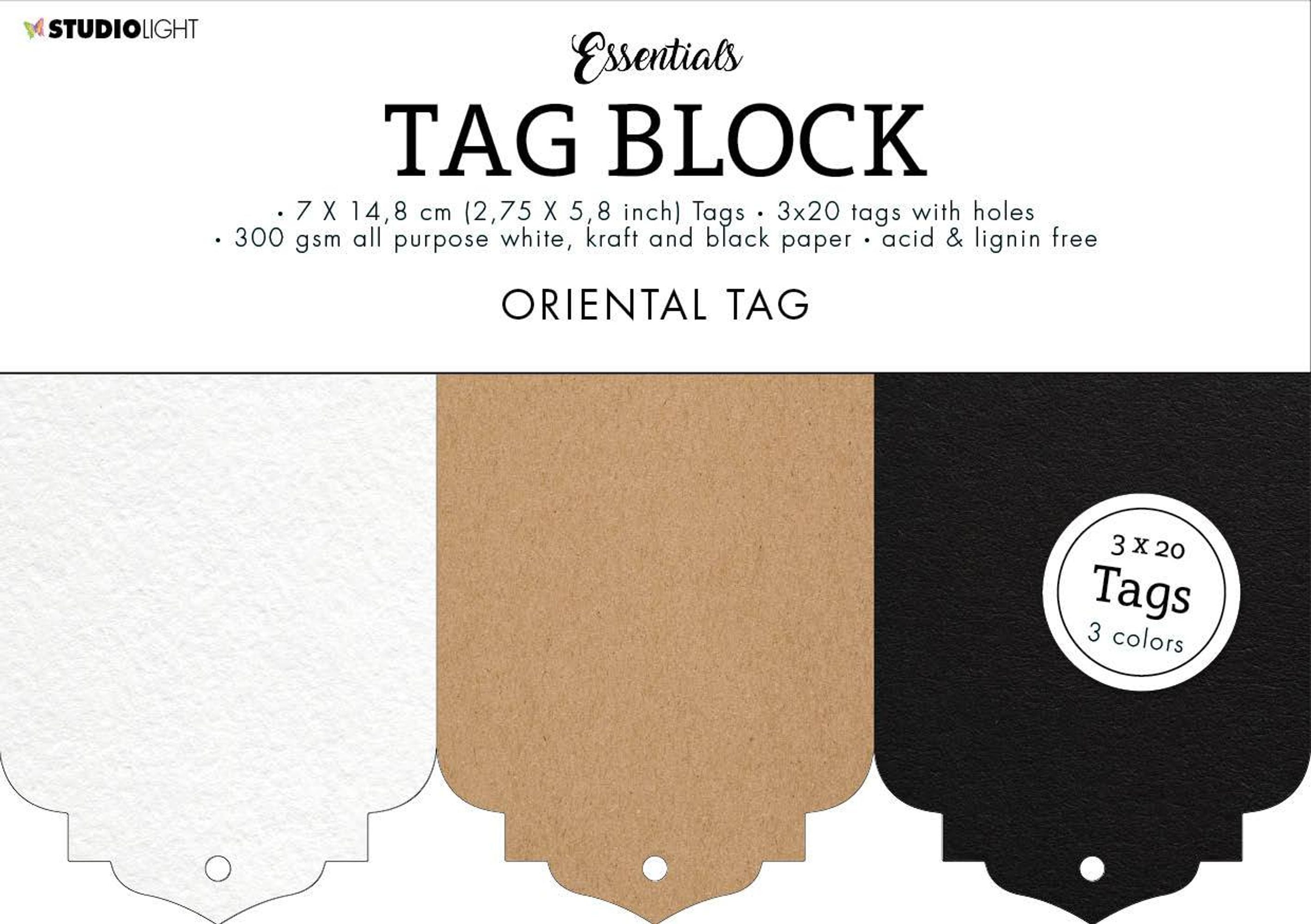 SL Tag Block Oriental Essentials 148x210x8mm 60 Tags nr.02