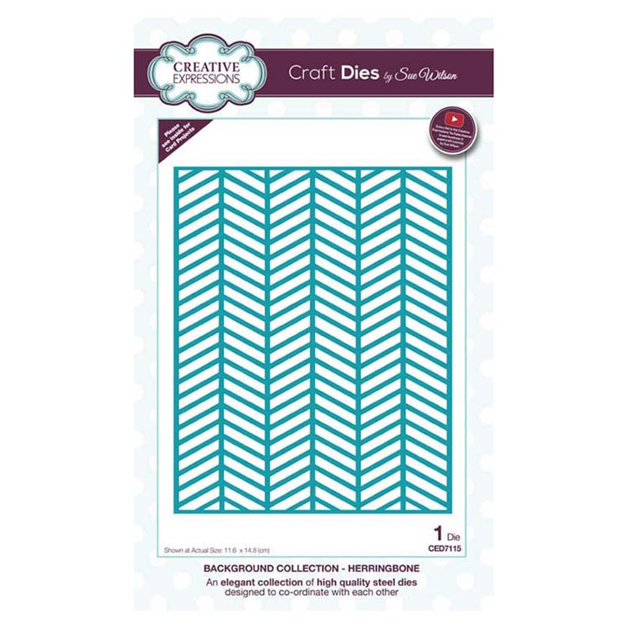 Creative Expressions Dies by Sue Wilson Background Collection Herringbone