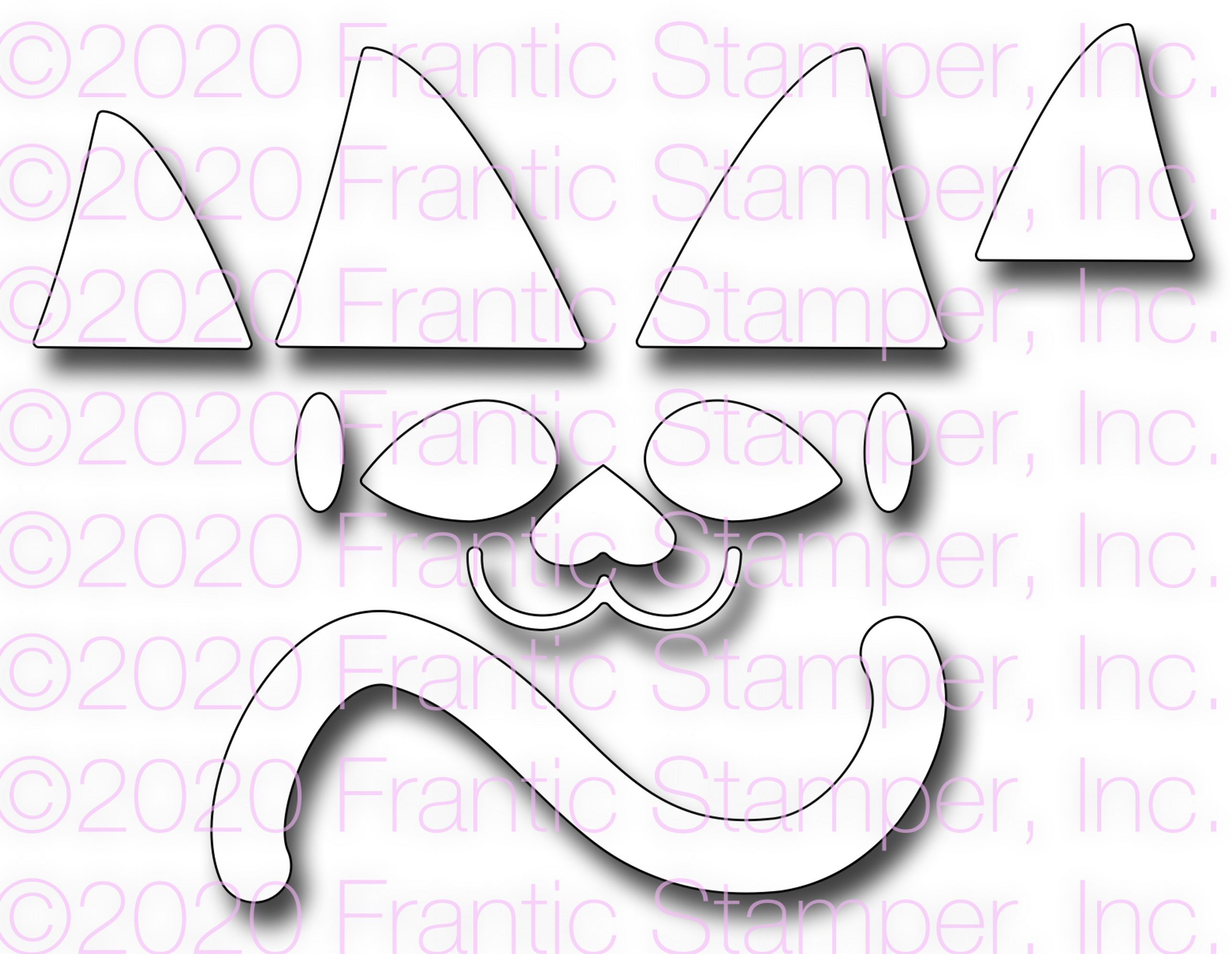 Frantic Stamper Precision Die - Kitty Cat Face