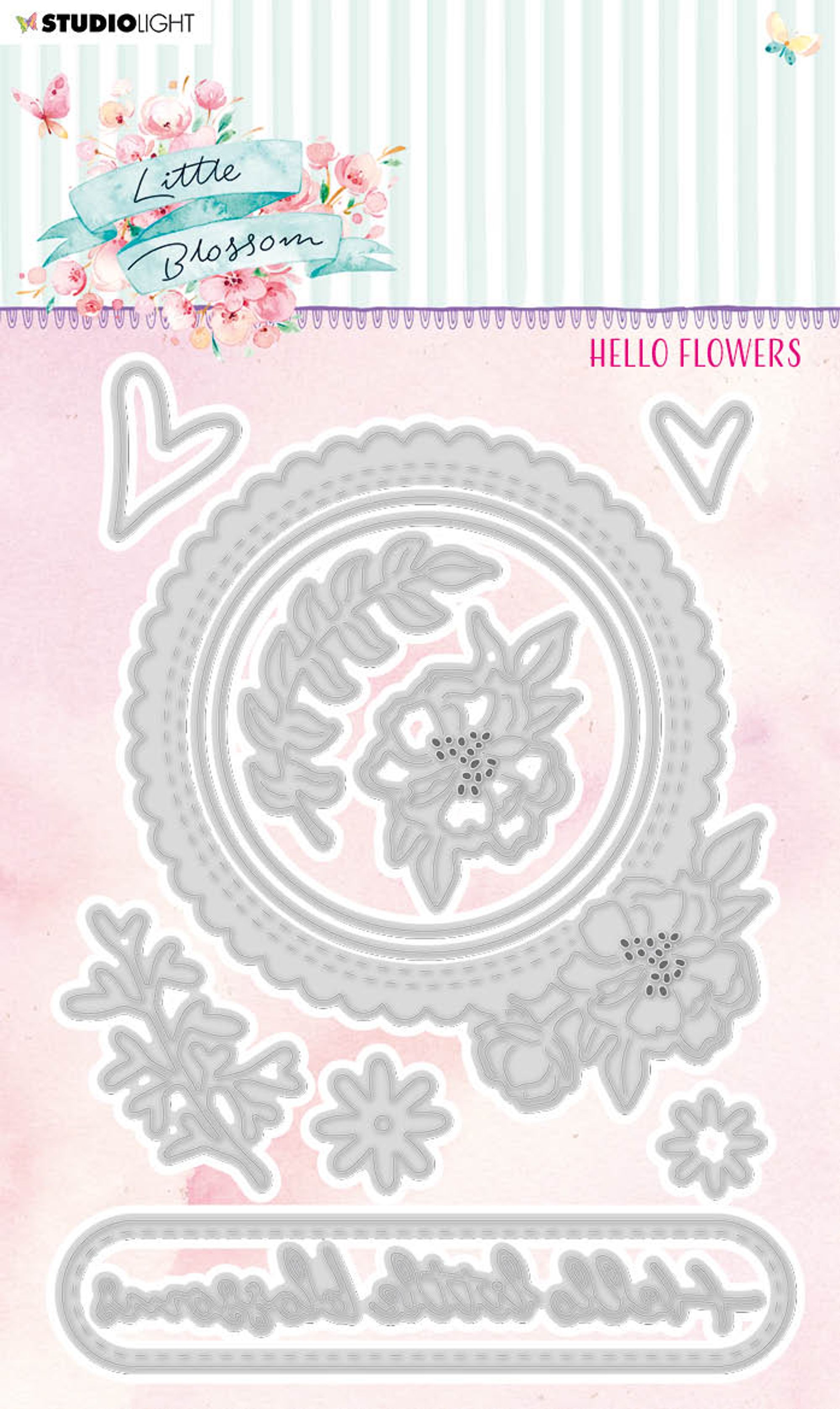 SL Cutting Die Hello Flowers Little Blossom 102x142x1mm 1 PC nr.196