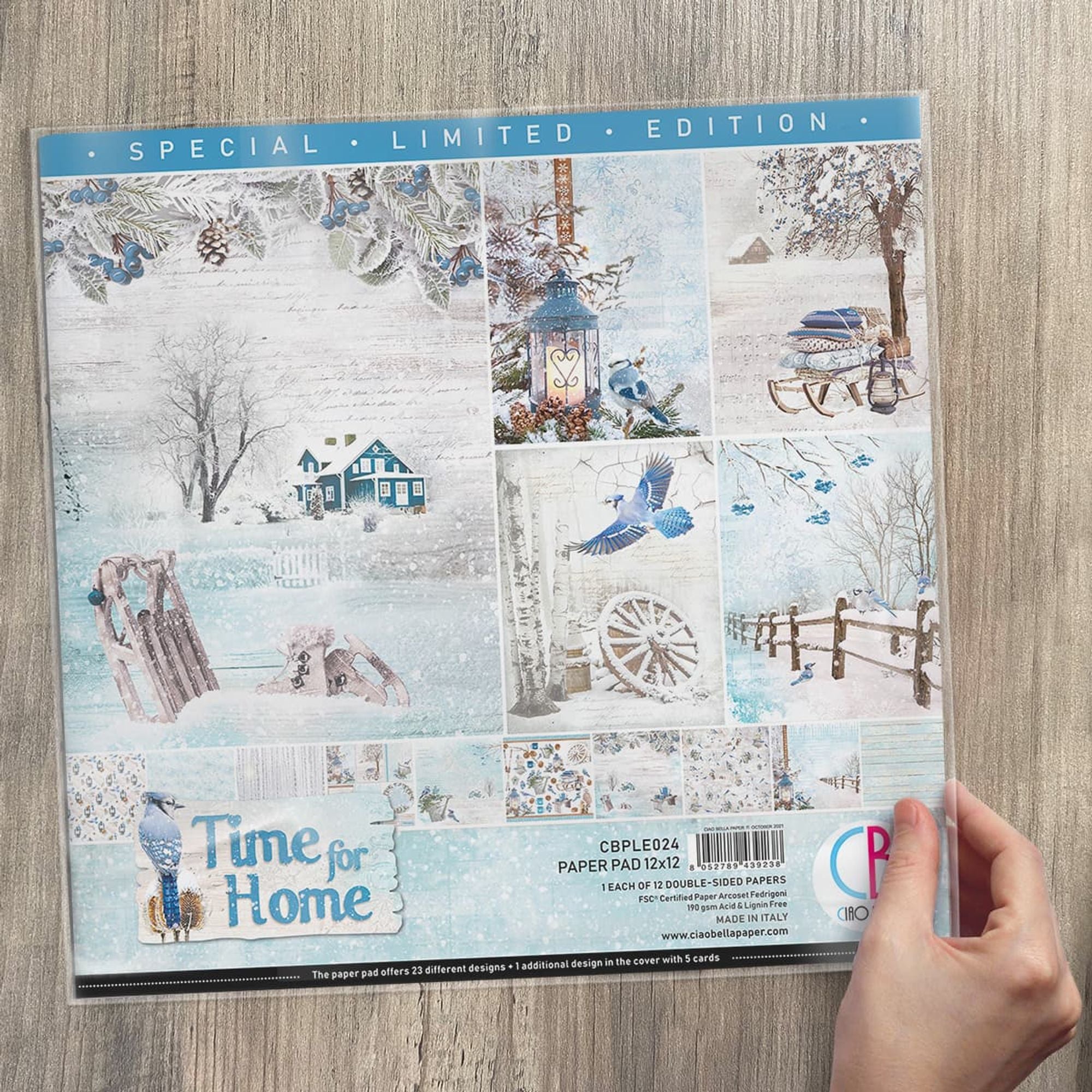 Ciao Bella Time for Home Limited Edition Paper Pad 12"x12" 12/Pkg