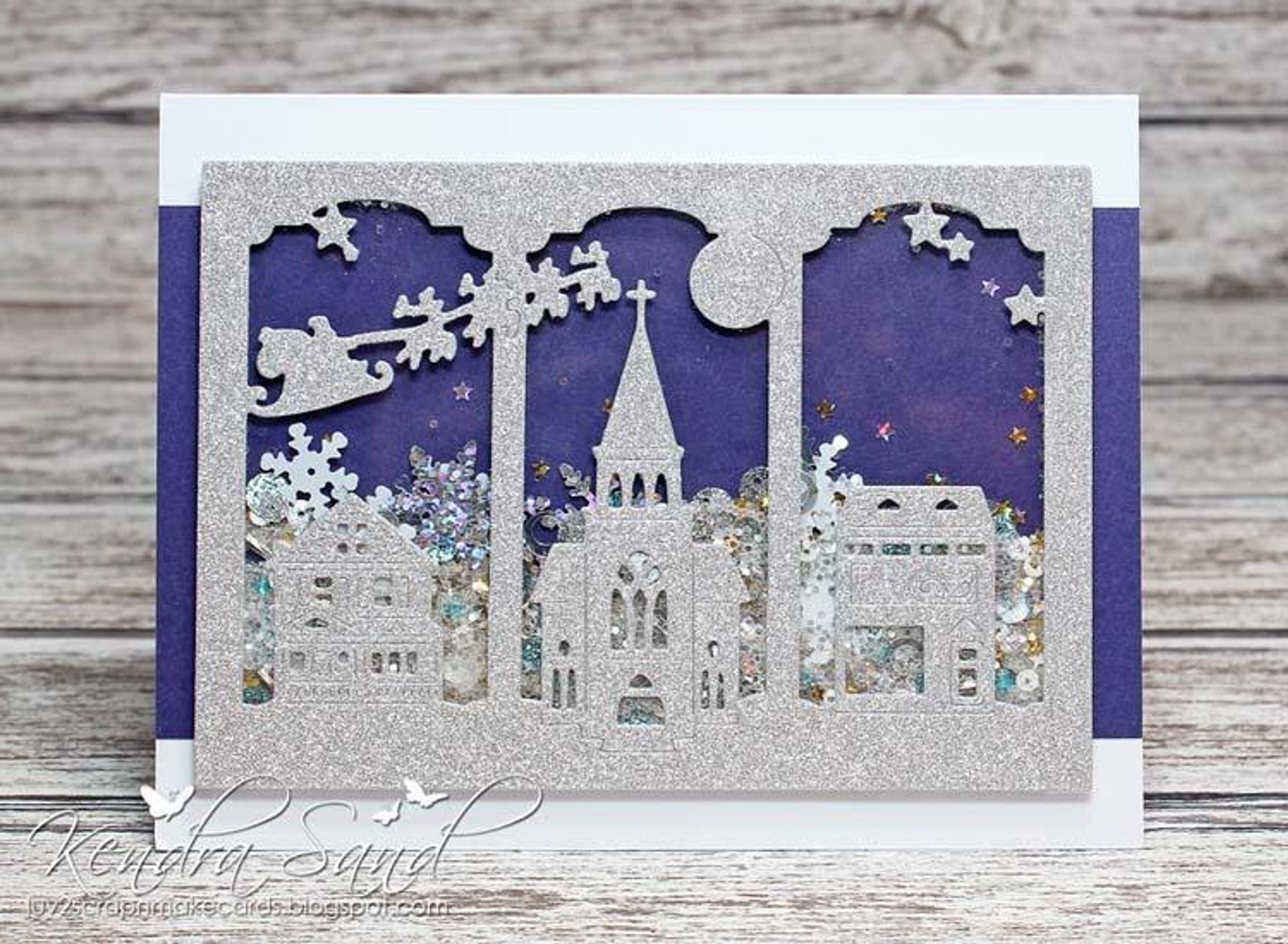 Frantic Stamper Precision Die - Triptych Village Card Panel