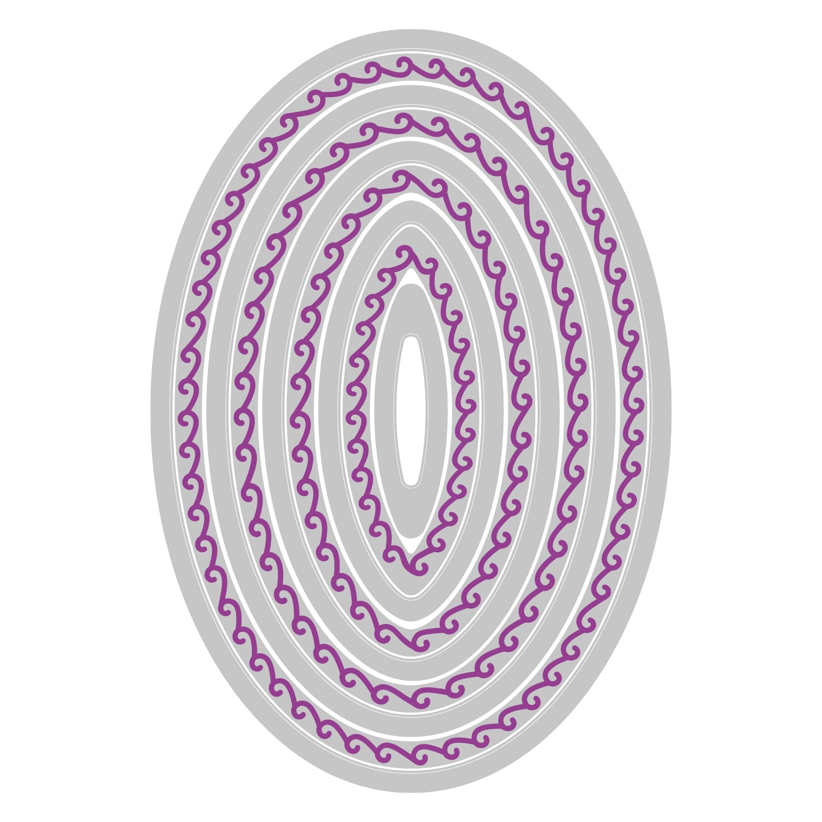 Sizzix Framelits Die Set 9PK Fanciful Framelits Clare Classic Ovals by Stacey