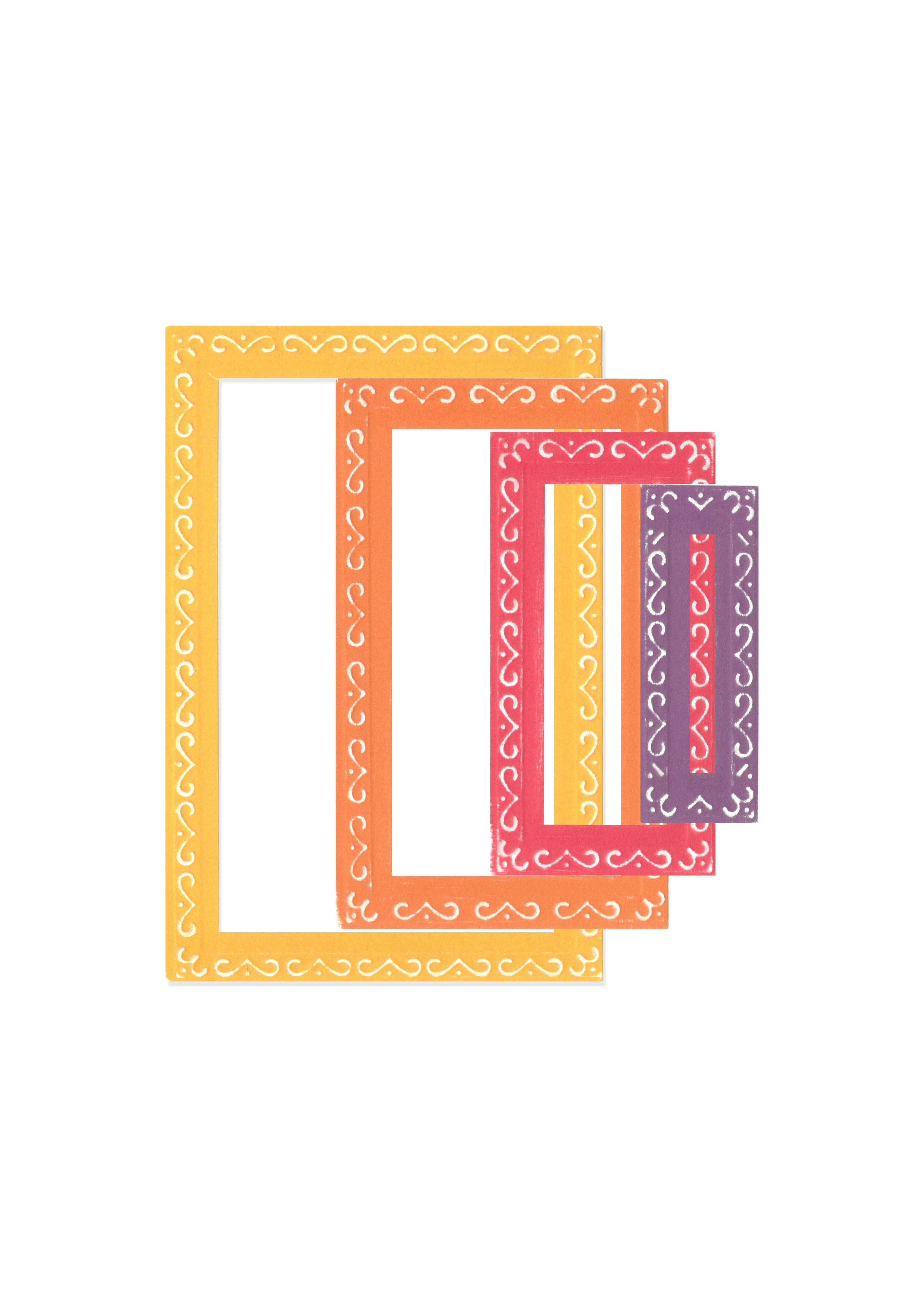 Sizzix Framelits Die Set 9PK Fanciful Framelits Renee Deco Rectangles by Stacey