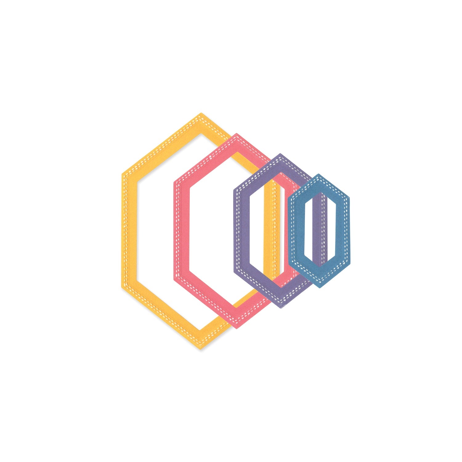 Sizzix Framelits Die Set 10PK Fanciful Framelits Belinda Stitched Hexagons by SP