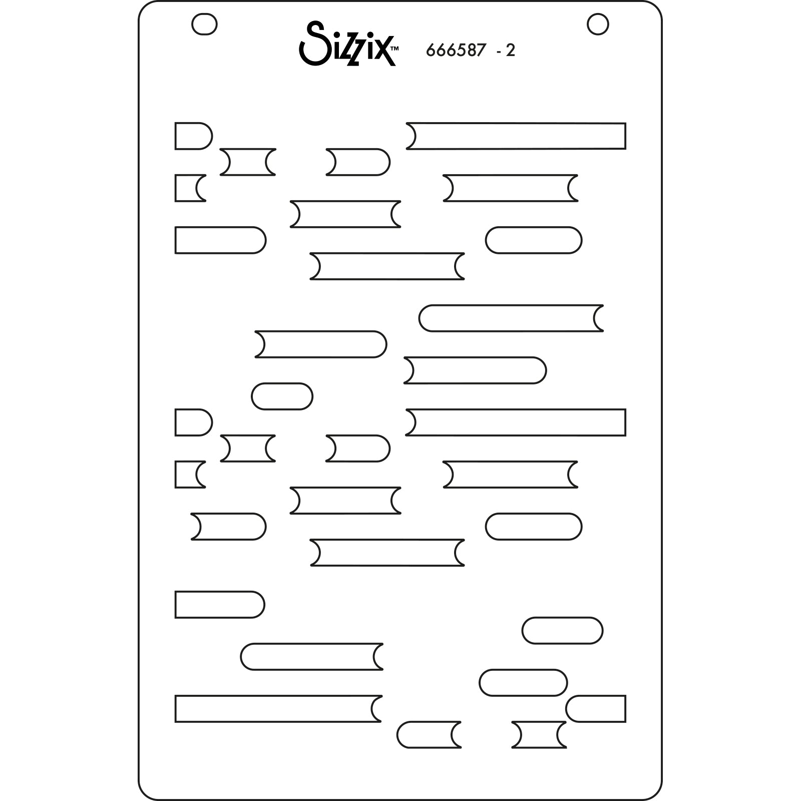 Sizzix A6 Layered Stencils 4PK Cosmopolitan, Downtown by Stacey Park