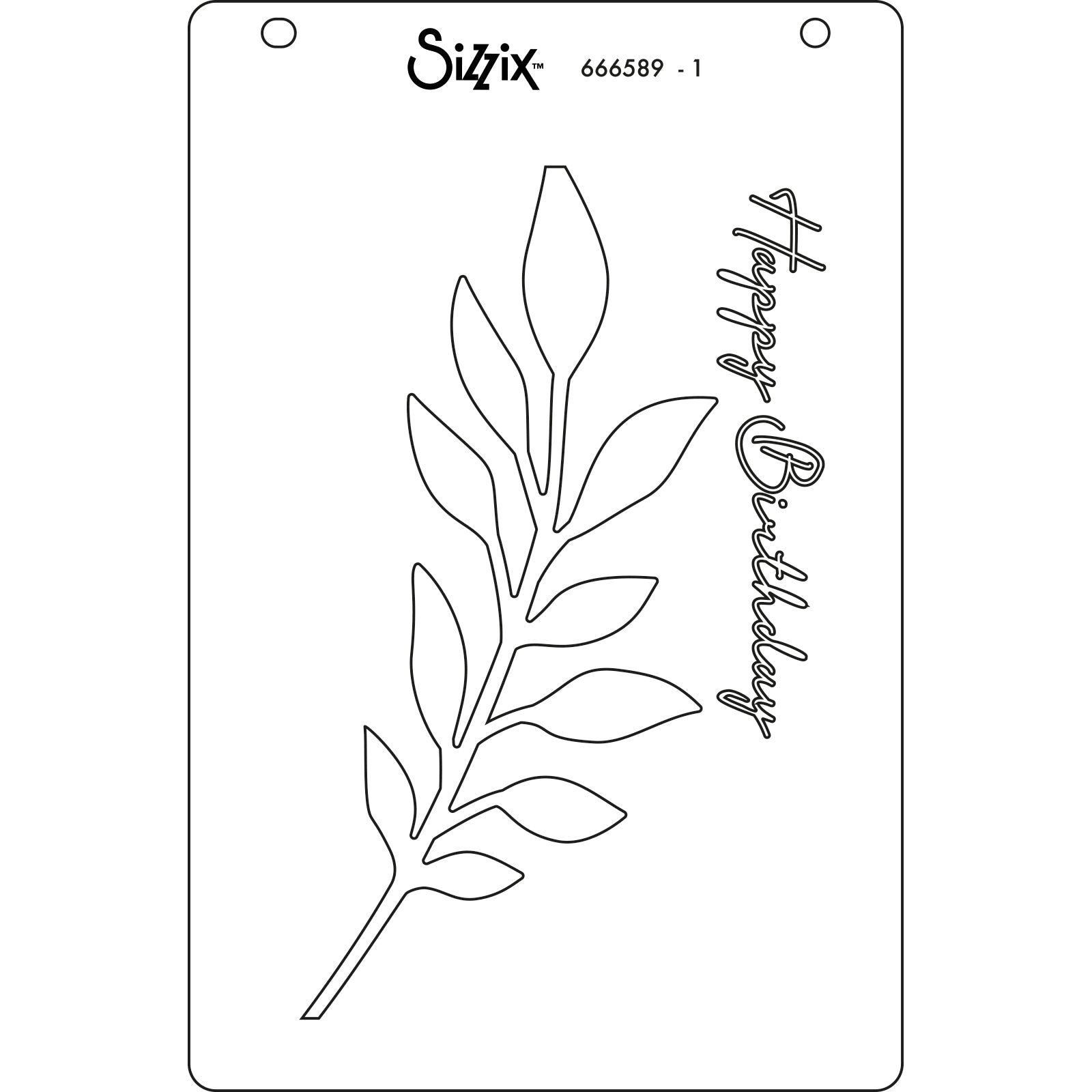 Sizzix A6 Layered Stencils 4PK Cosmopolitan, Frond by Stacey Park