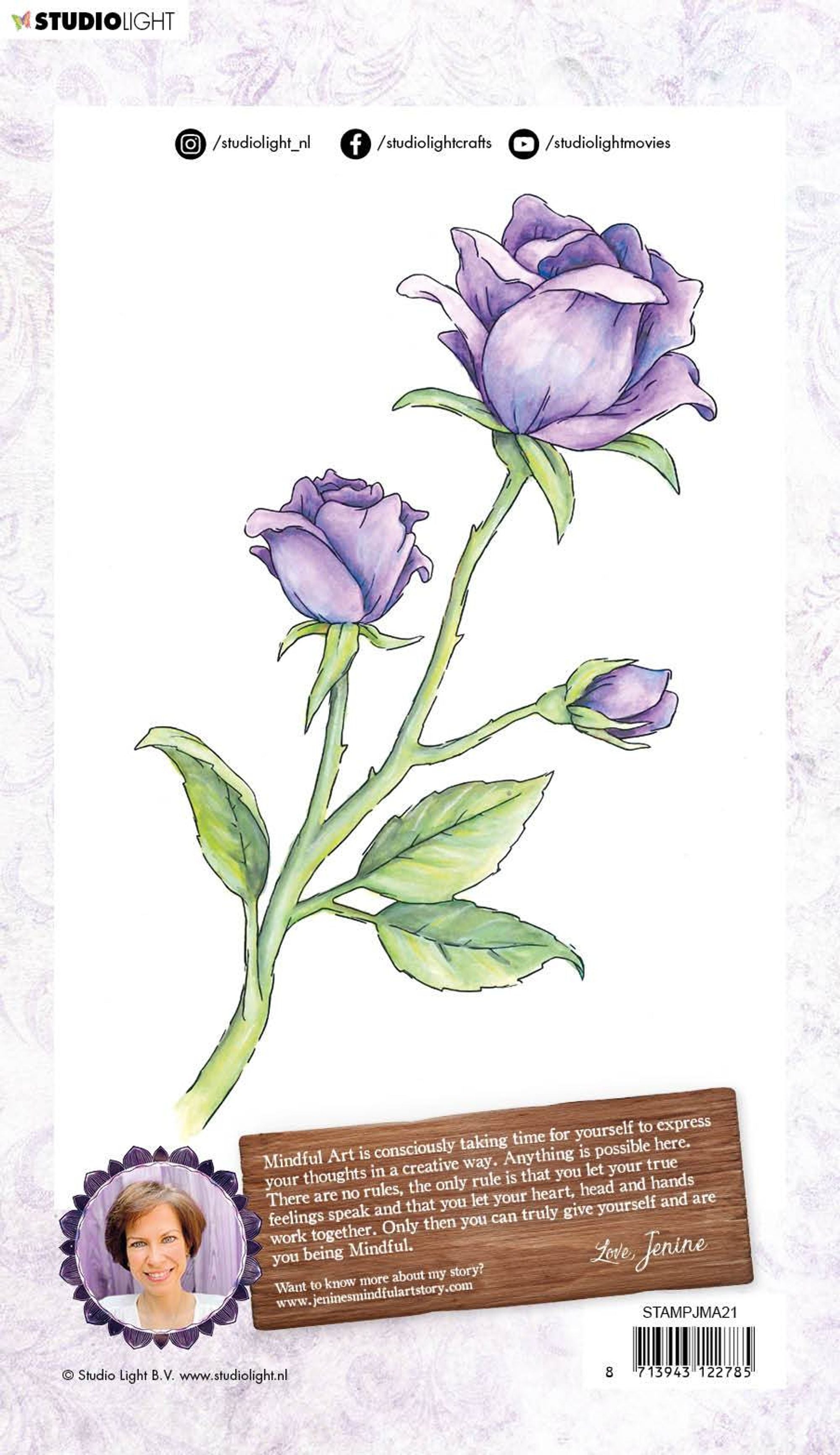 Jenine's Mindful Art Clear Stamp Rose Time to Relax 2.0 148x210mm nr.21