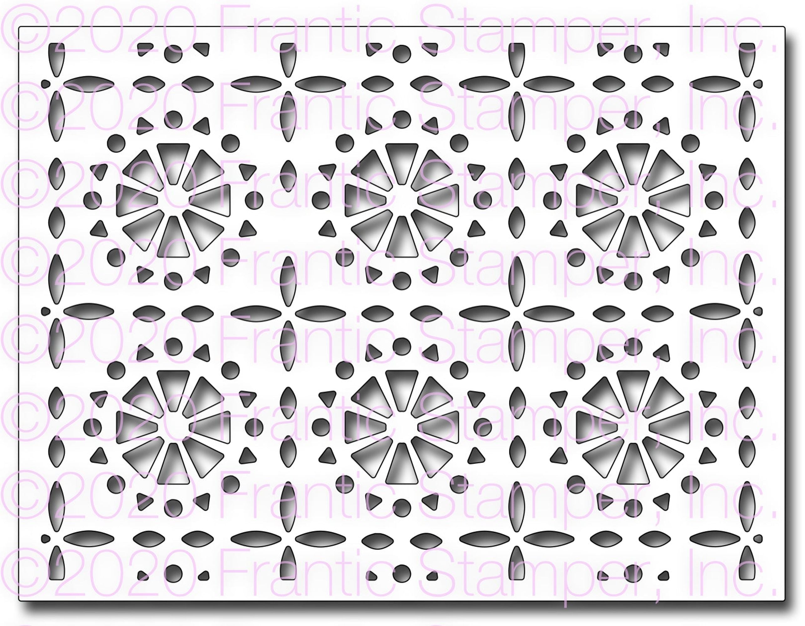 Frantic Stamper Precision Die - Tile Pattern Card Panel