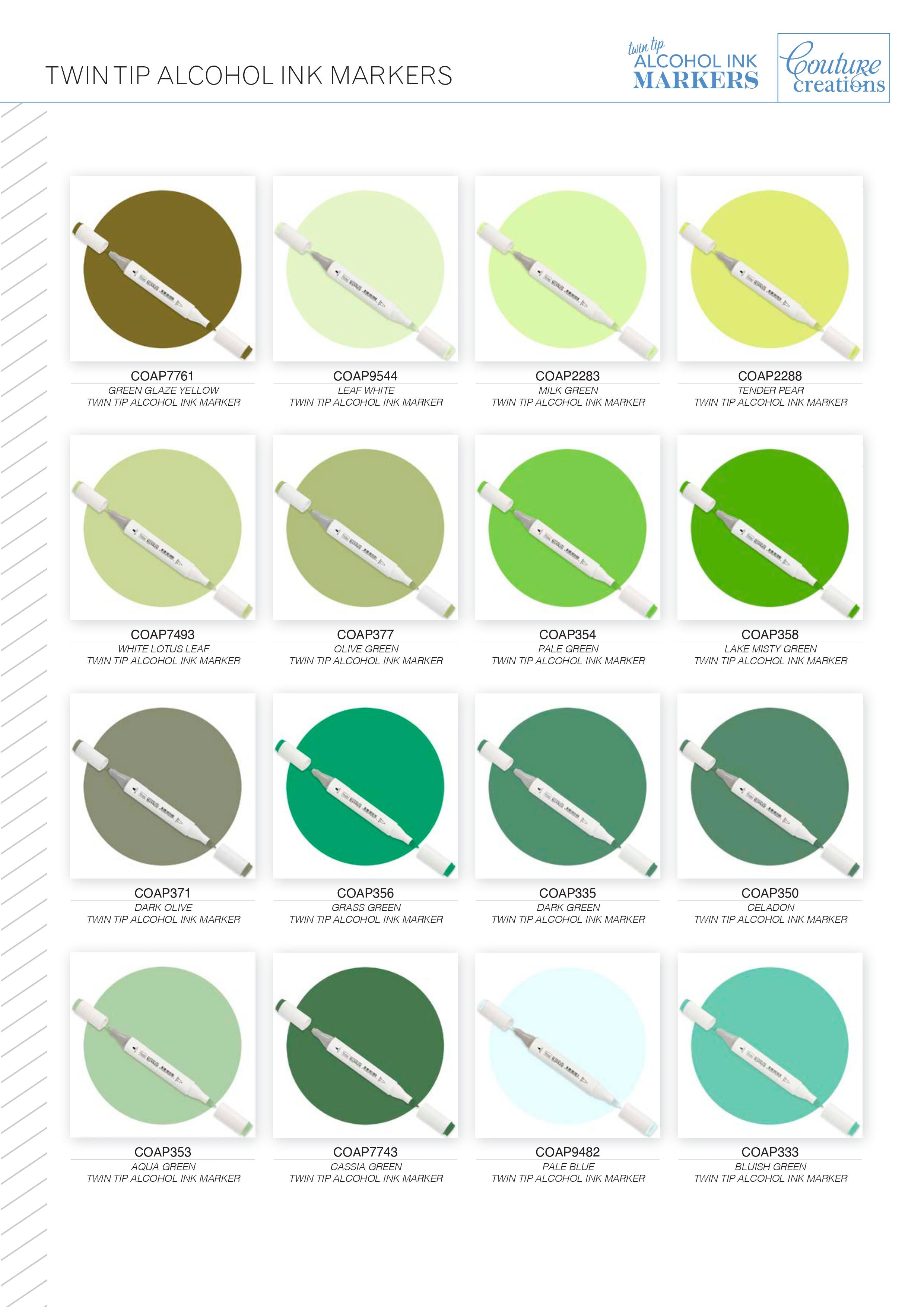 Twin Tip Alcohol Ink Marker - Reds & Oranges