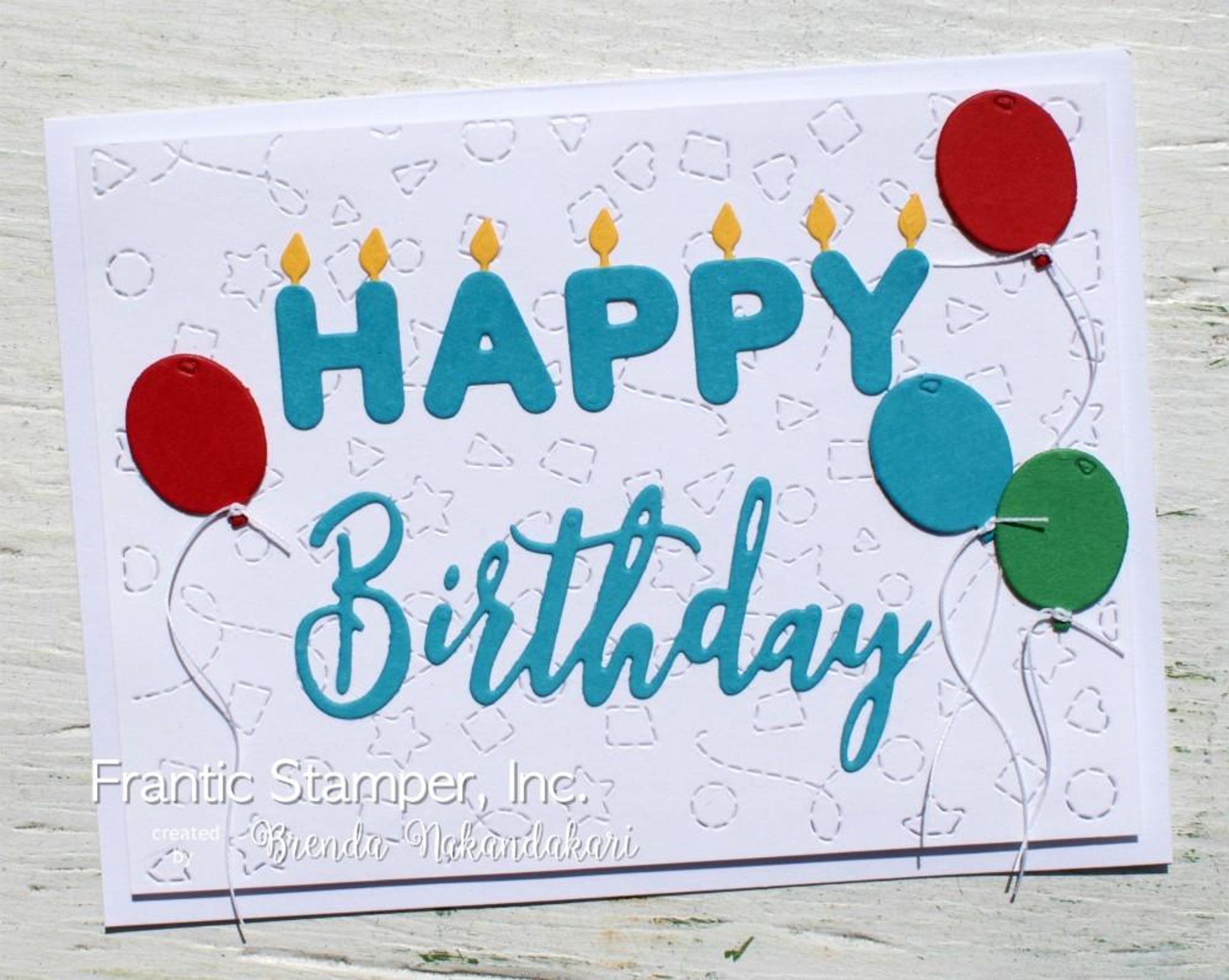 Frantic Stamper Precision Die - Stitched Confetti Background