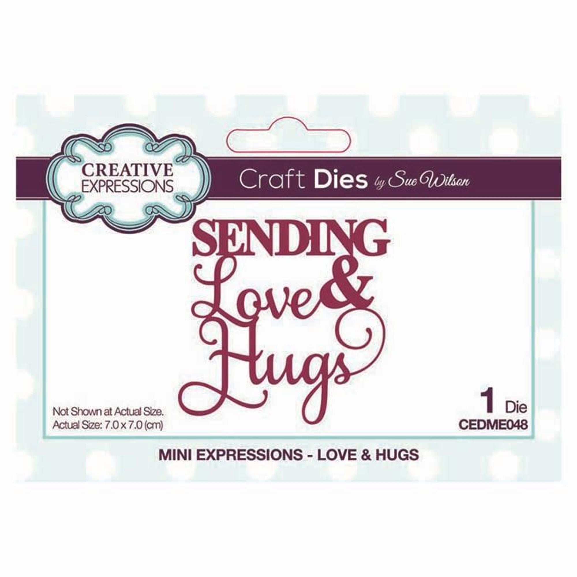 Dies by Sue Wilson Mini Expressions Collection Love & Hugs