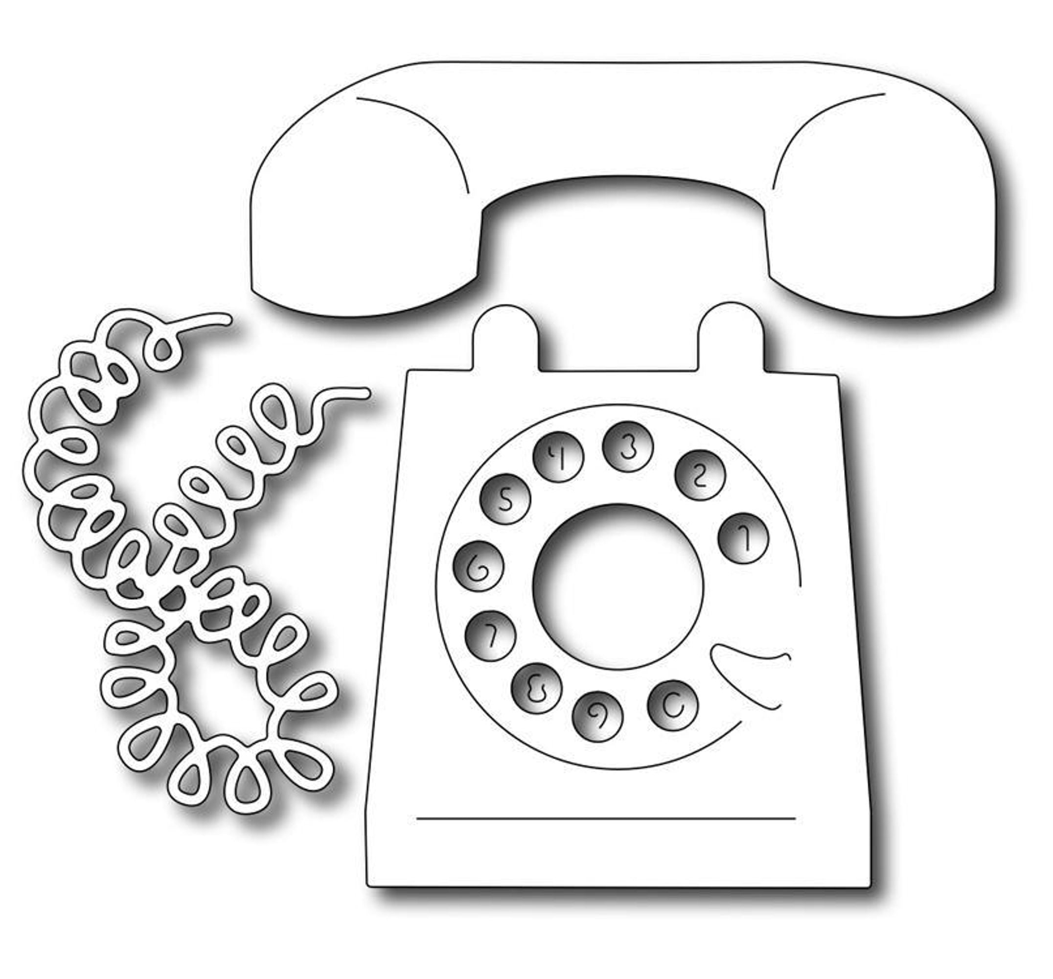 Frantic Stamper Precision Die - Large Retro Telephone