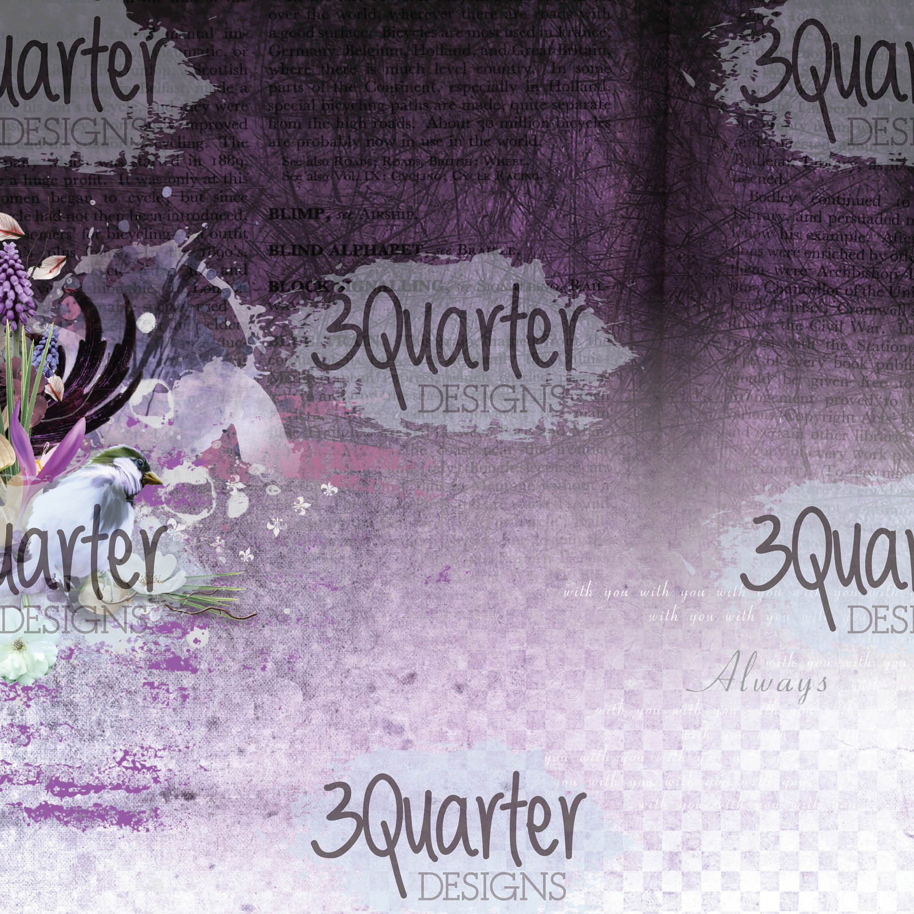 3Quarter Designs - Enchanted Amethyst - Paper Pad 6 x 6