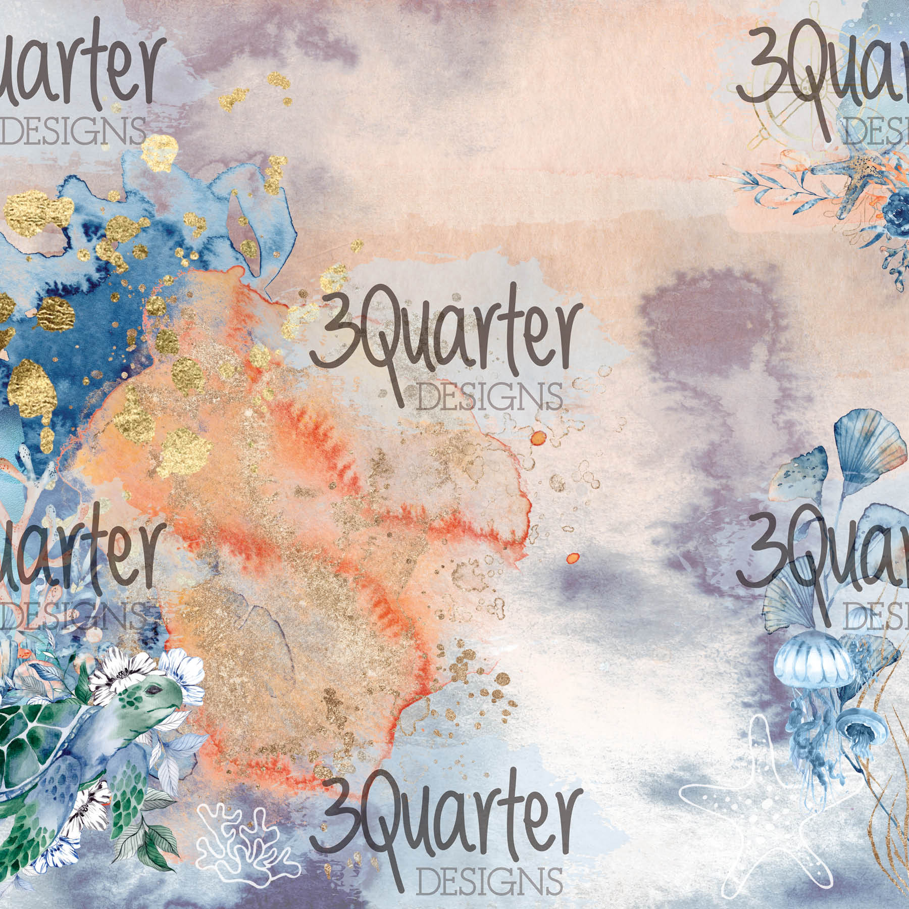 3Quarter Designs - Ocean Lovers - Paper Pad  6 x 6