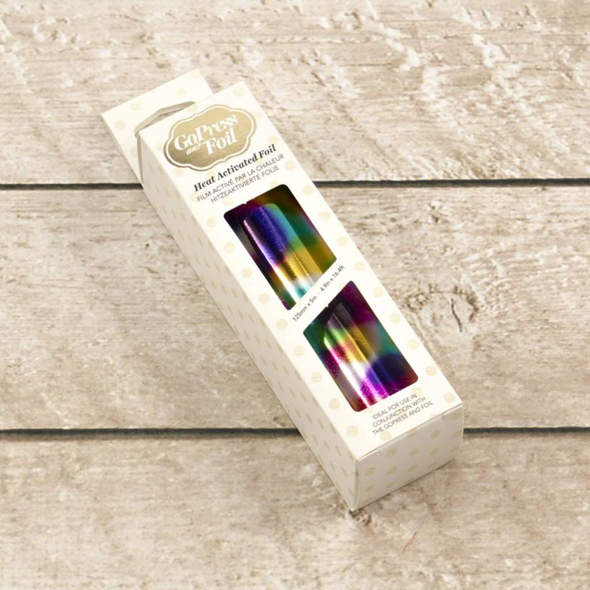Heat Activated Foil Rainbow Spots Mirror Finish