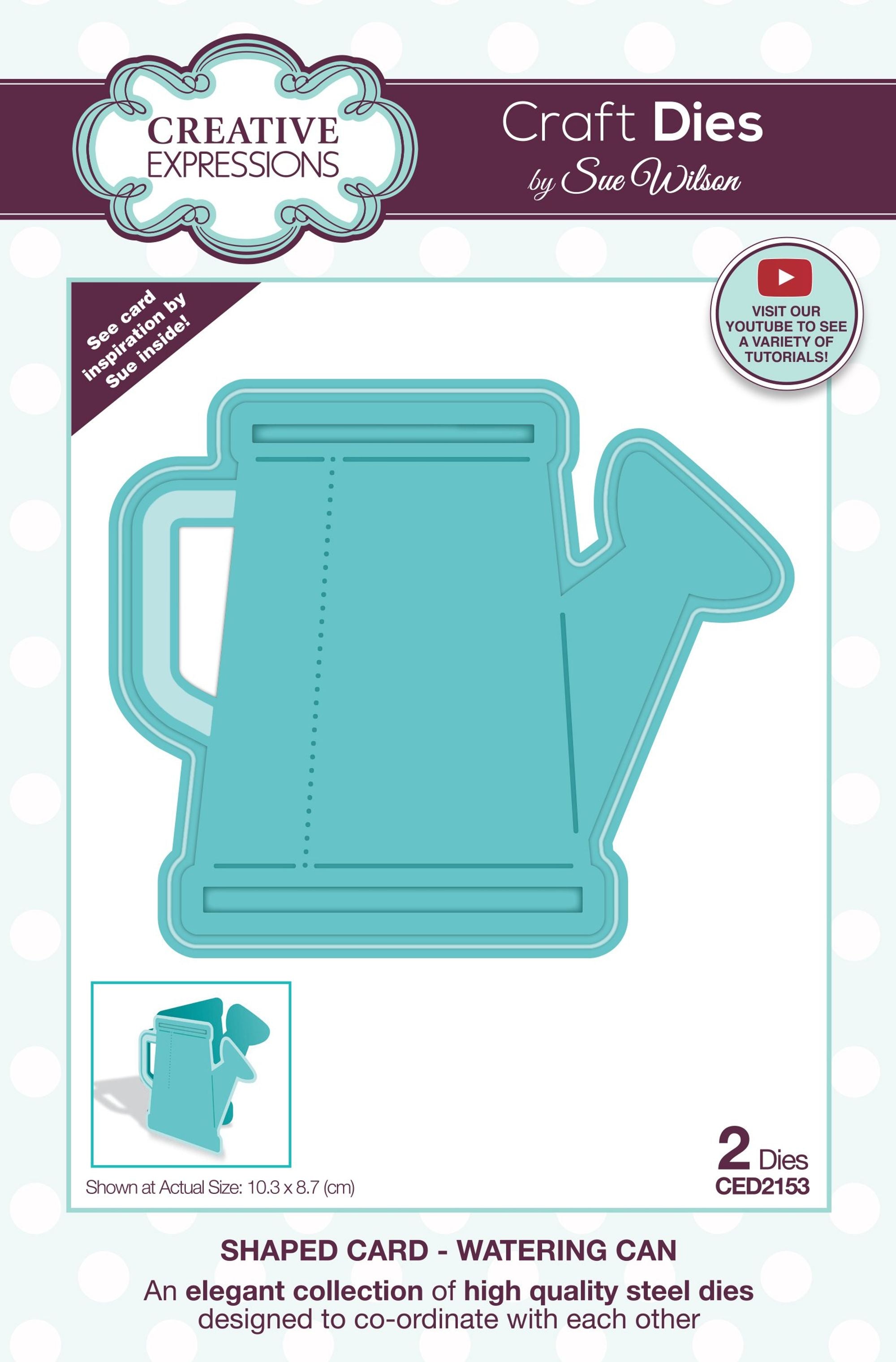 Creative Expressions Sue Wilson Shaped Cards Watering Can Craft Die