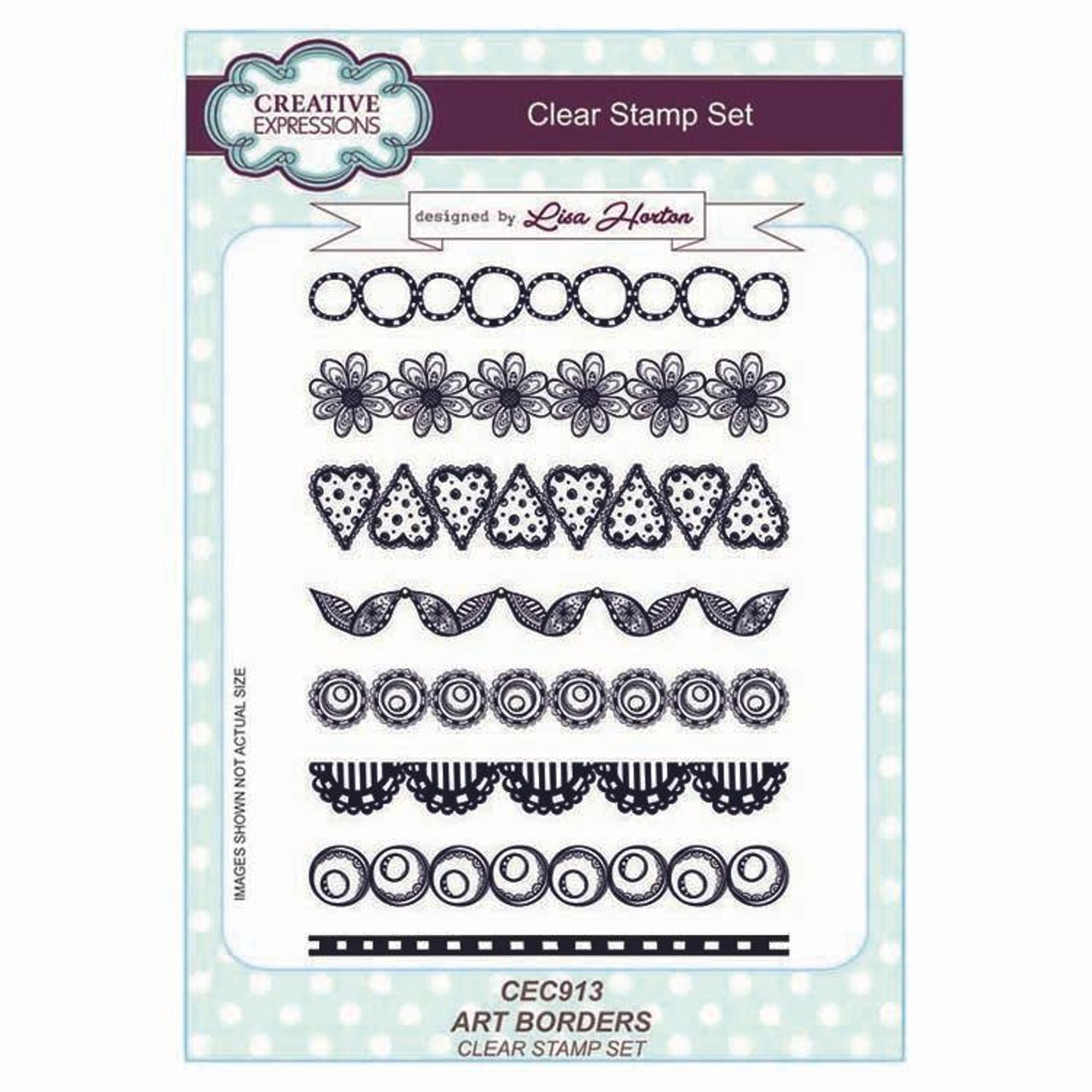 Creative Expressions Art Borders A5 Clear Stamp Set