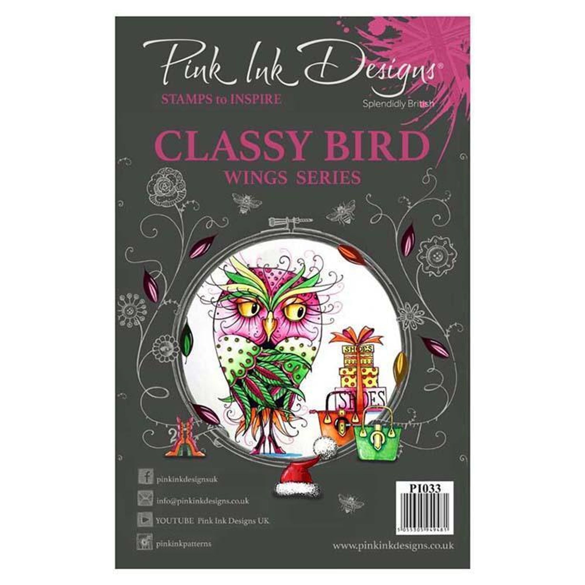Pink Ink Designs Clear Stamp Classy Bird