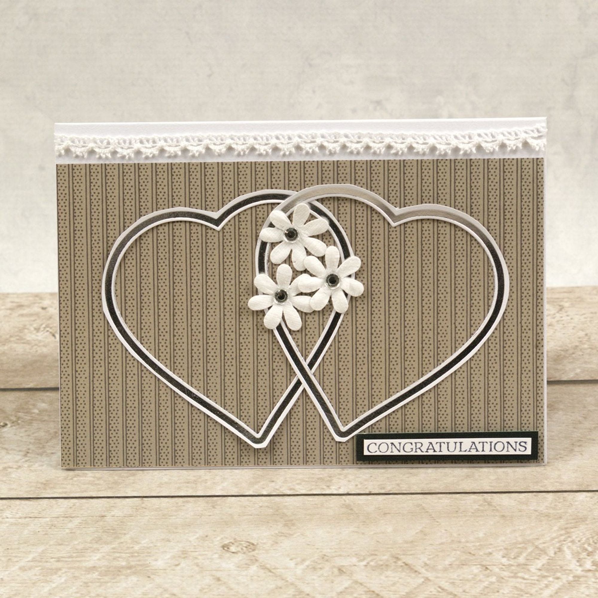 Cut, Foil and Emboss Nesting Negative Hearts - 104 x 103mm | 4 x 4in