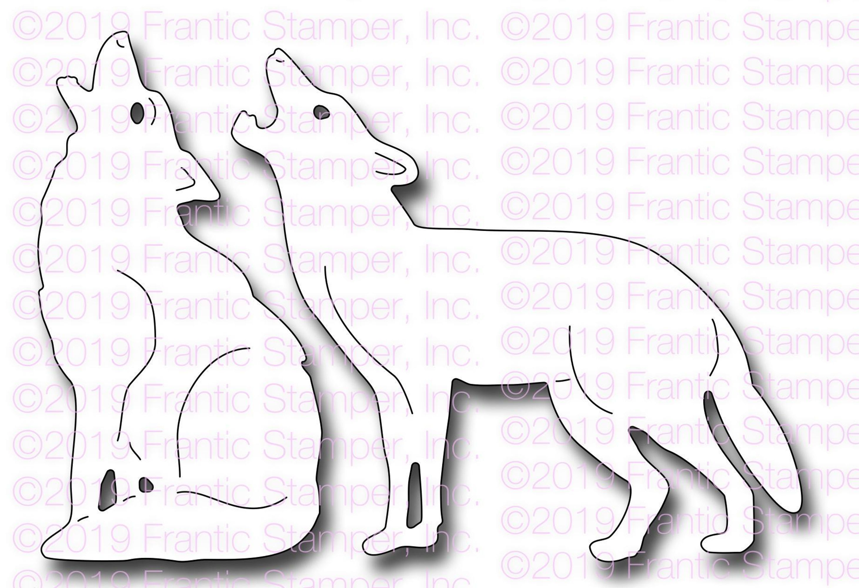 Frantic Stamper Precision Die - Howling Coyotes