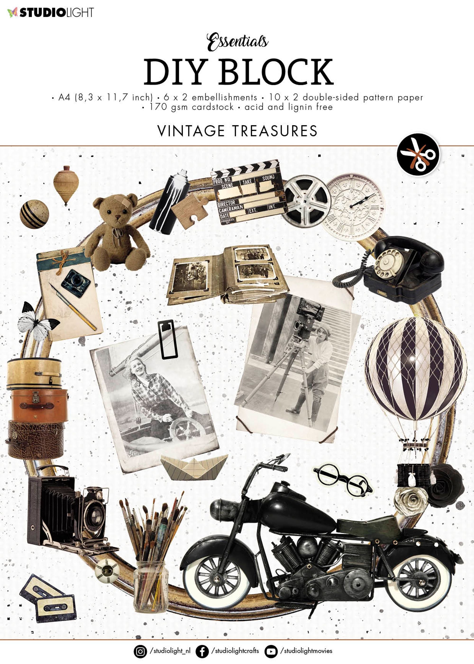 SL DIY Block Vintage Treasures Essentials 294x210xmm 1 PC nr.19