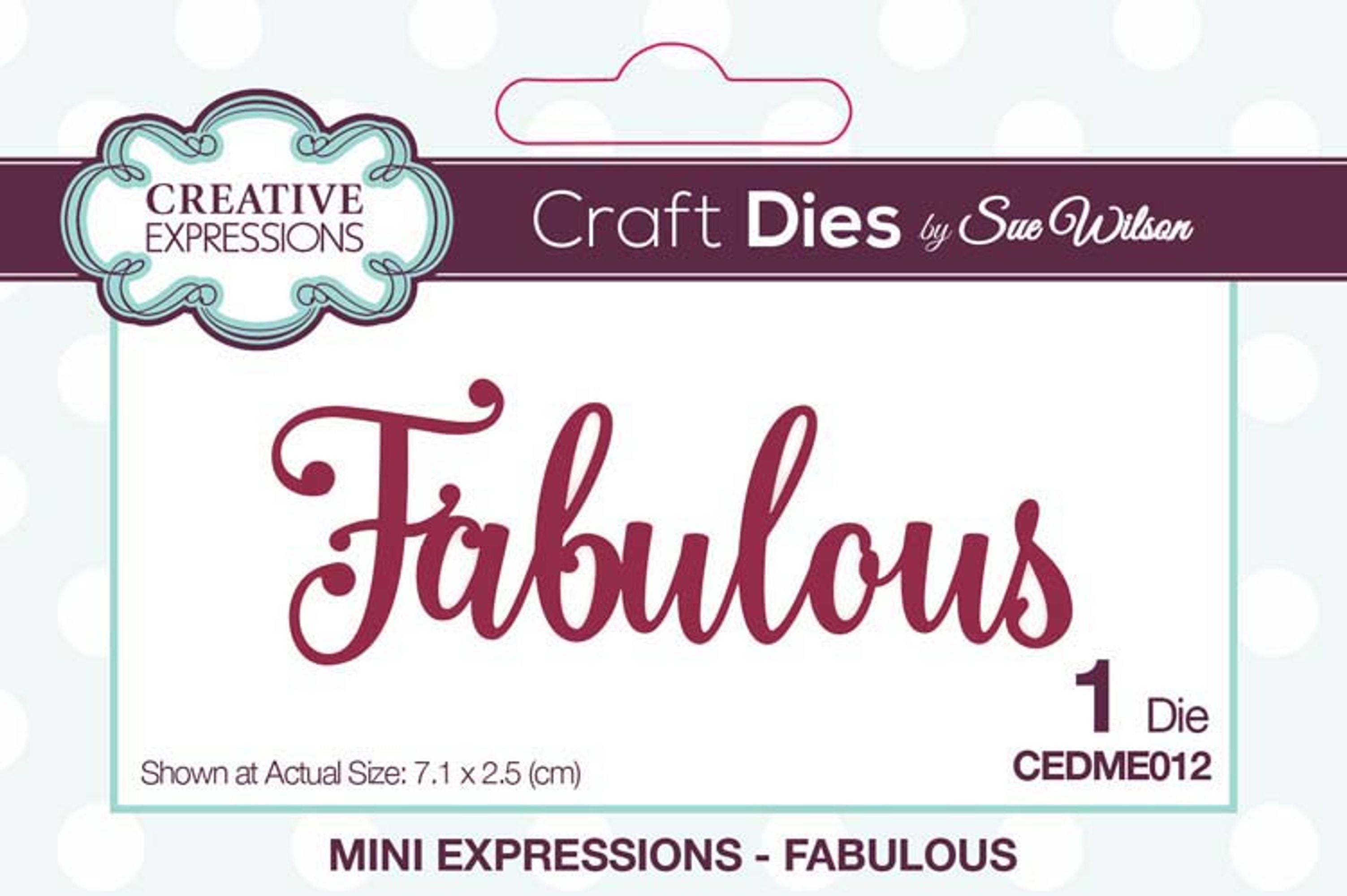 Mini Expressions Collection Fabulous Die