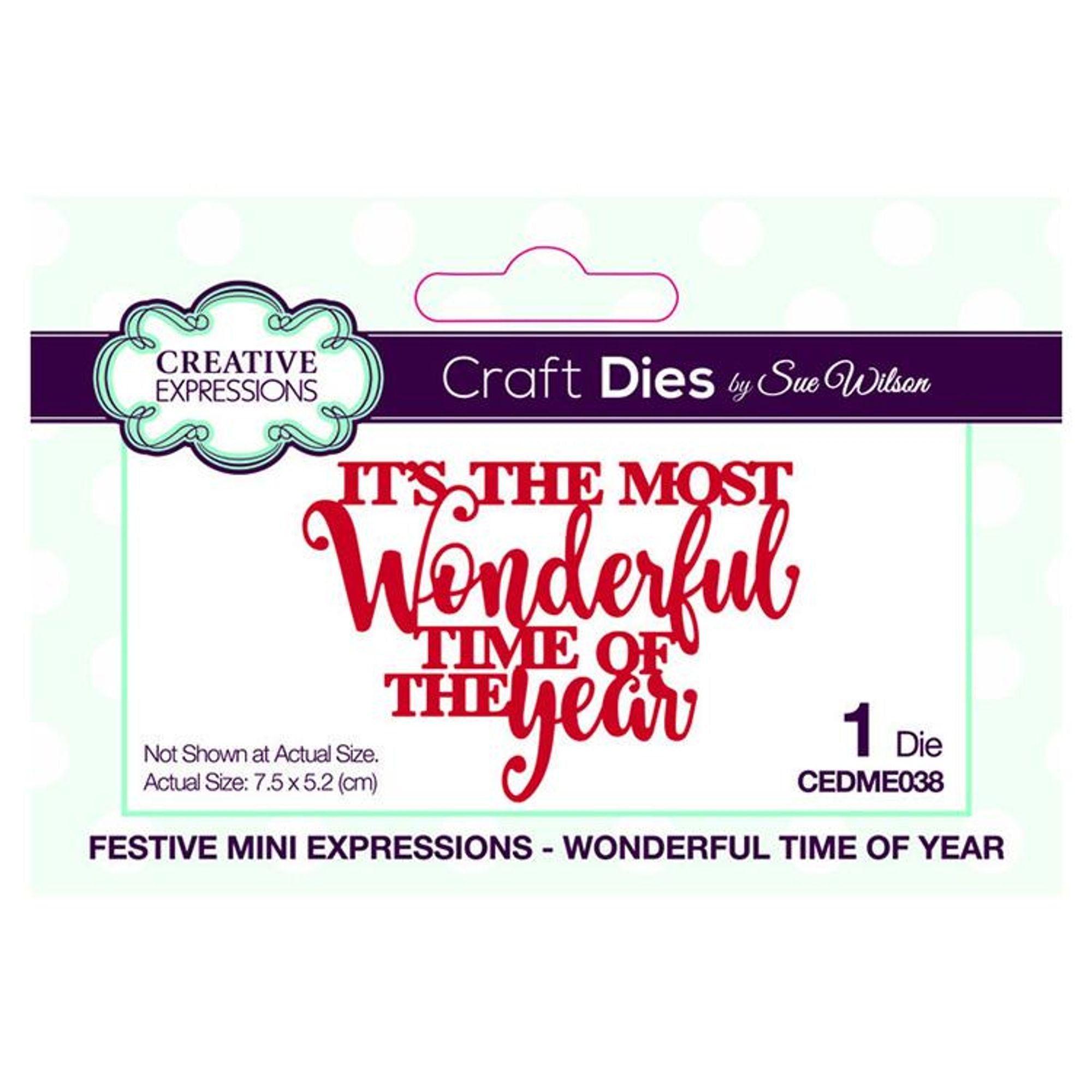 Festive Mini Expressions Wonderful Time Of Year Craft Die