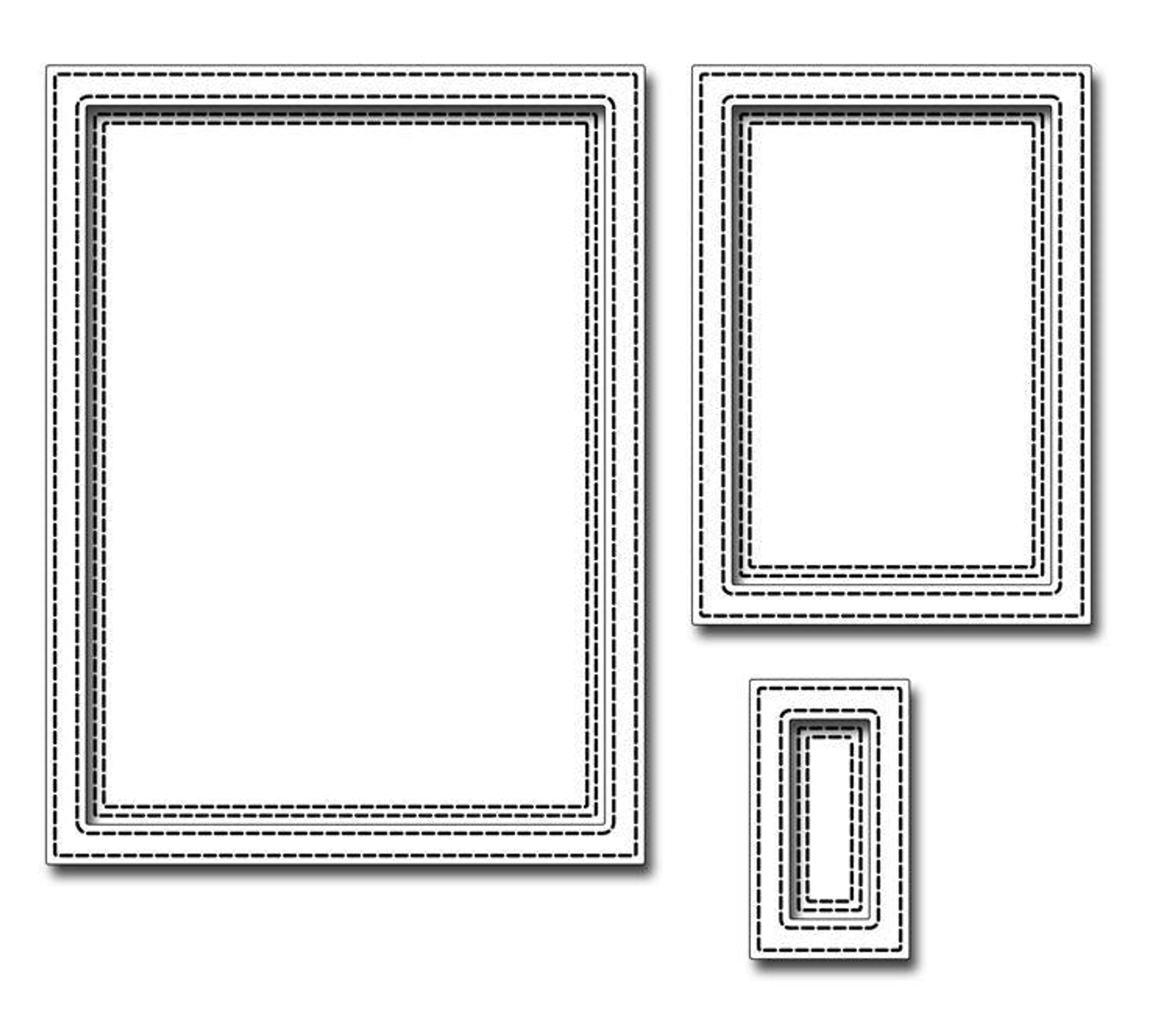 Frantic Stamper Precision Die - Elementals #16-Stitched Rectangle Frames