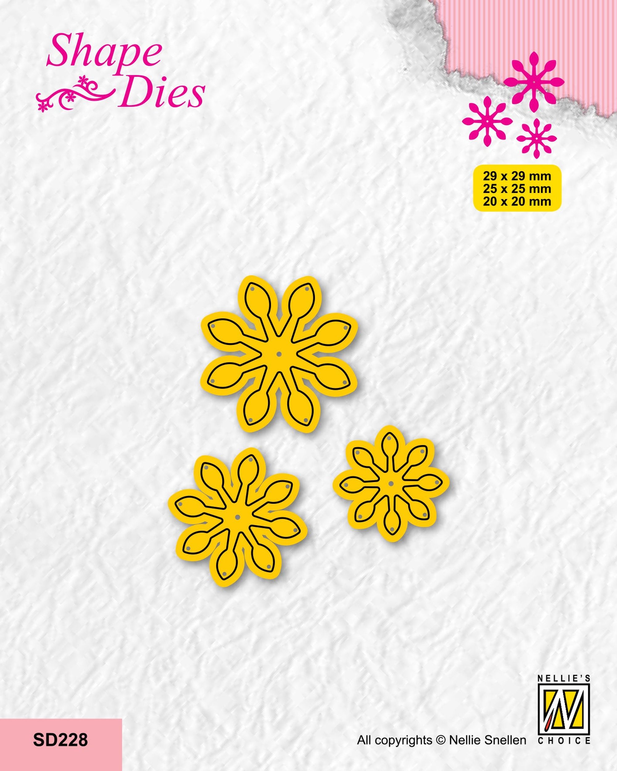 Nellie's Choice Shape Die - Set Of 3 Flowers-7