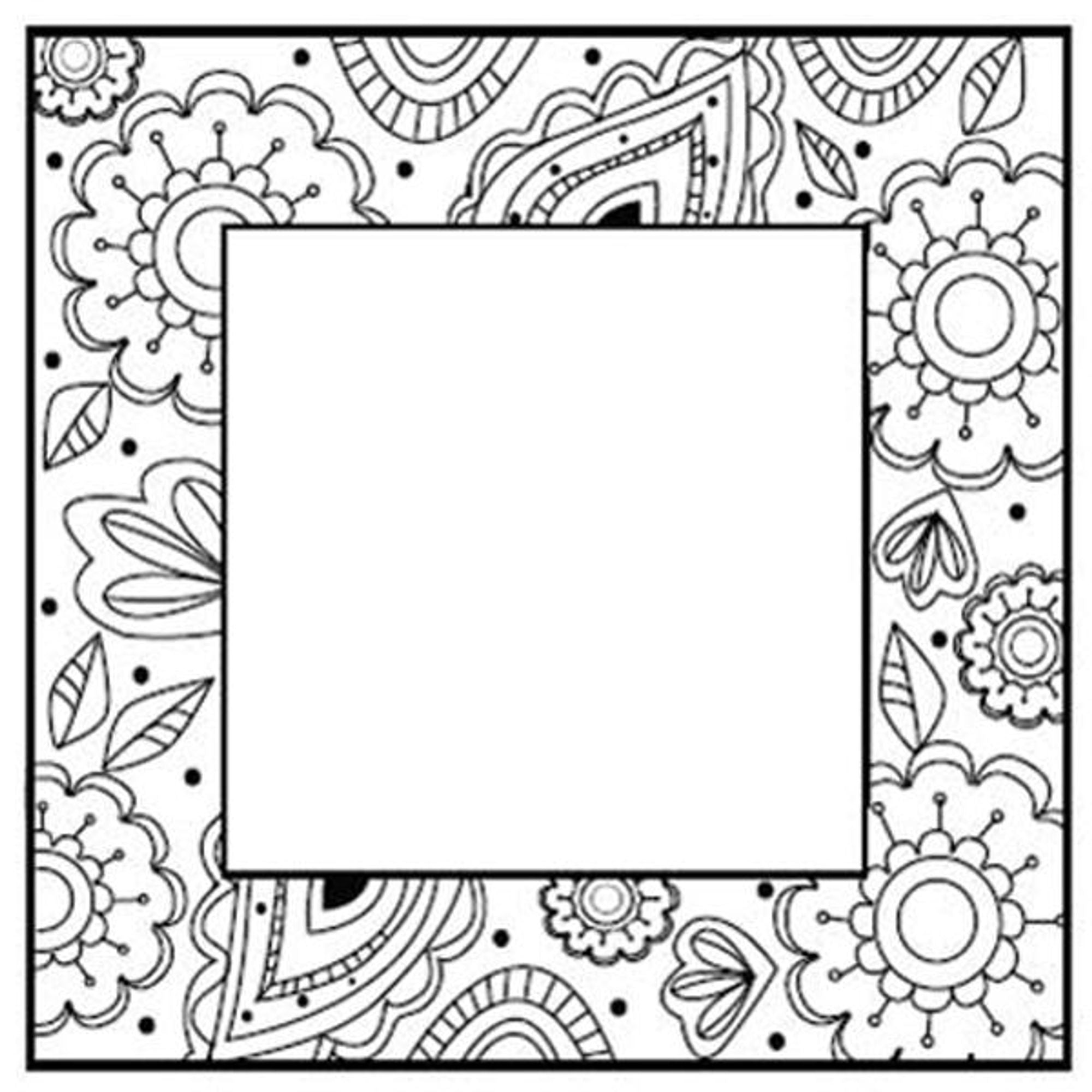 Foam Mounted Cling Stamps - Zentangles Flower Square