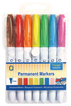 Permanent Markers 7 Colours