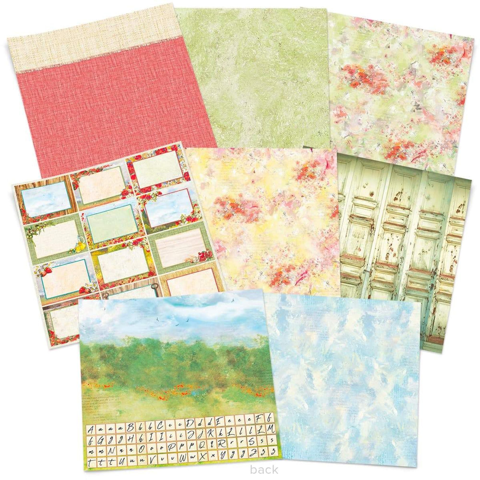 Ciao Bella Under The Tuscan Sun Patterns Pad 12"x12" 8/Pkg