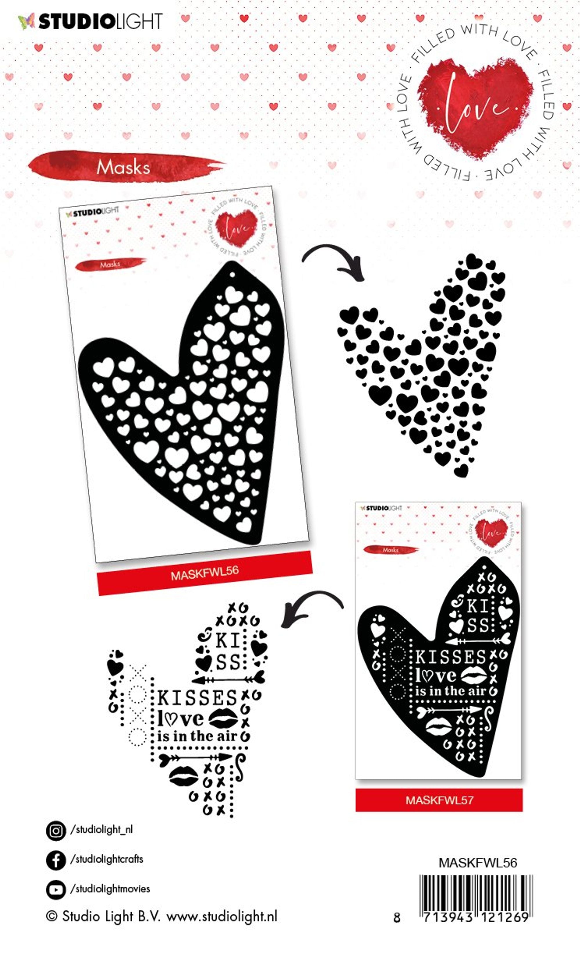 Mask Heart Shaped pattern Filled With love nr.56