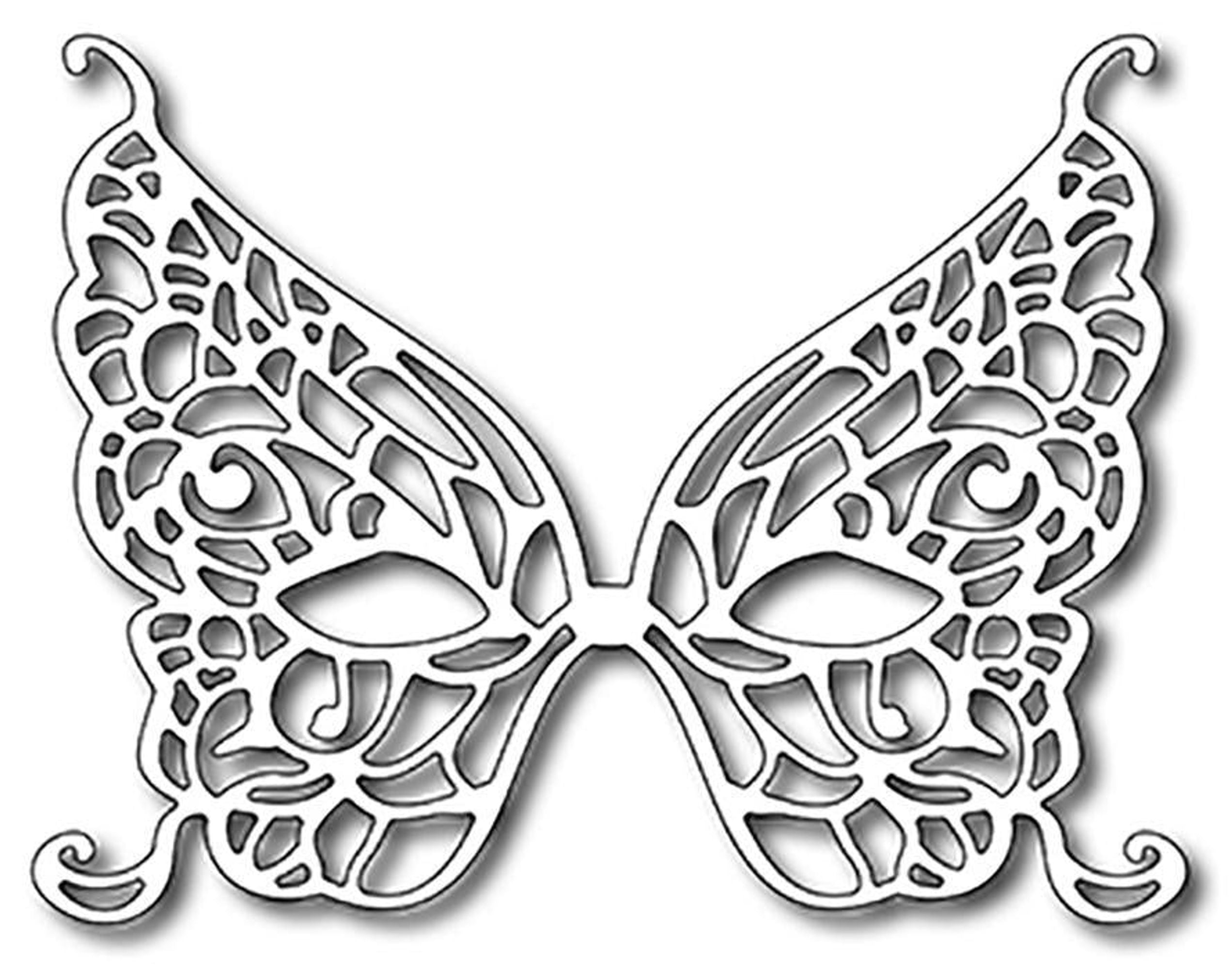 Frantic Stamper Precision Die - Butterfly Mardi Gras Mask
