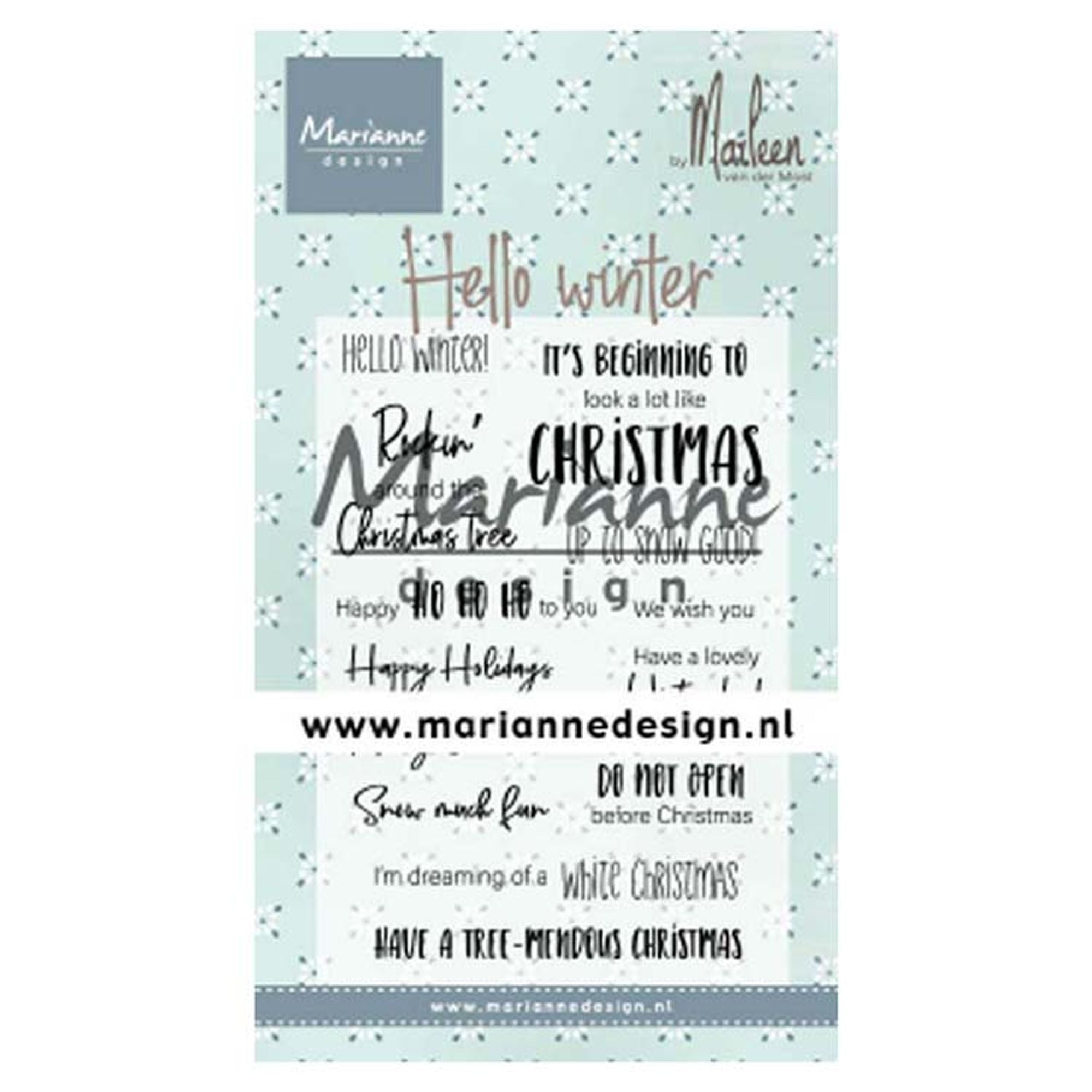Marianne Design Clear Stamps Hello Winter By Marleen