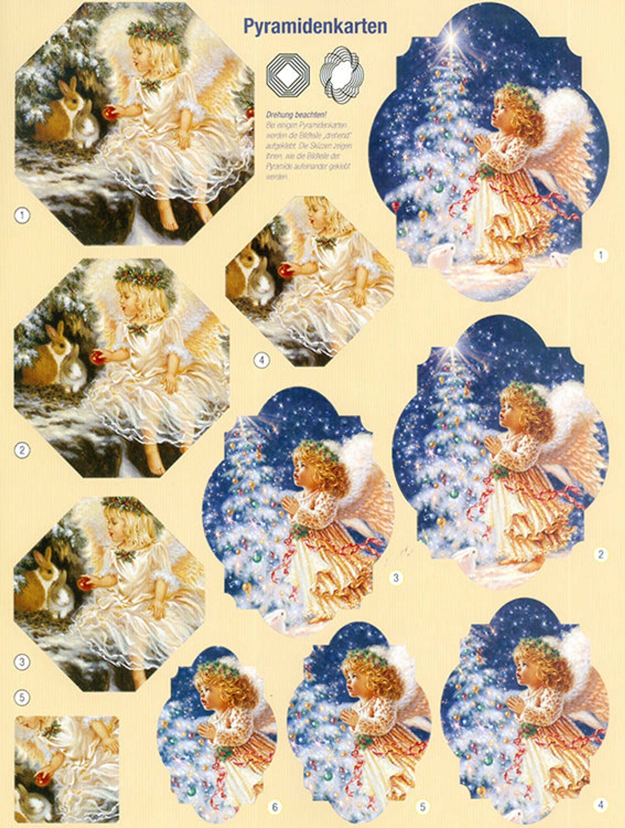 3D Precut - Angel with Tree & Little Sheppard - 2 sheets