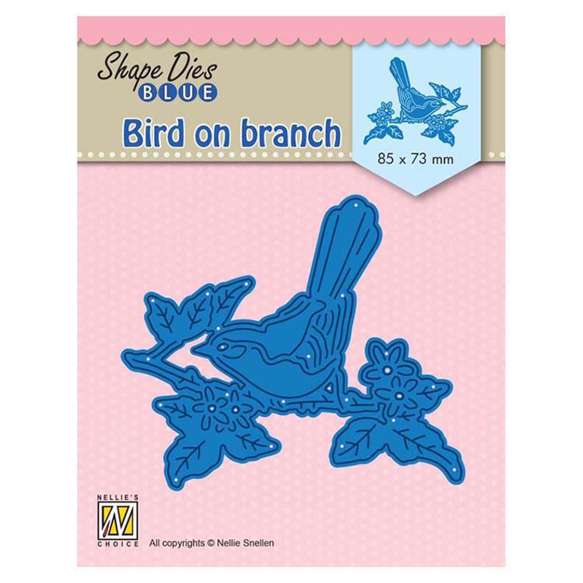 Nellie's Choice Shape Dies Blue Bird on Branch